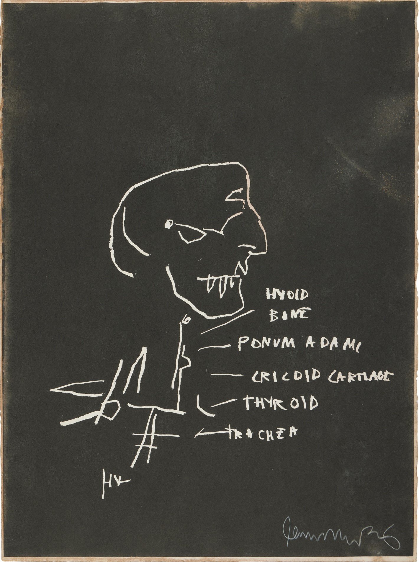 Jean-Michel Basquiat - Thyroid, from Anatomy