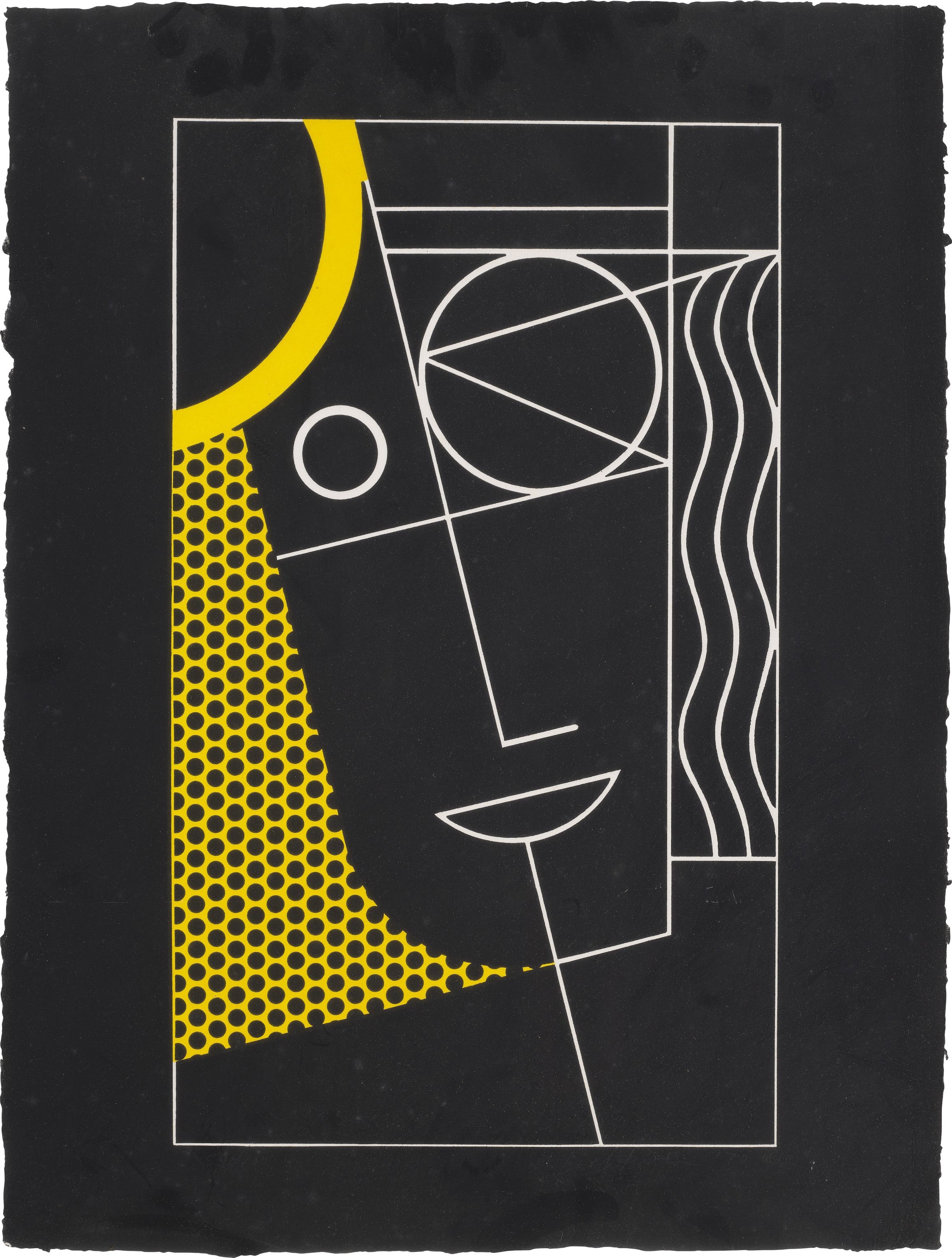 Roy Lichtenstein - Modern Head #2, from Modern Head Series