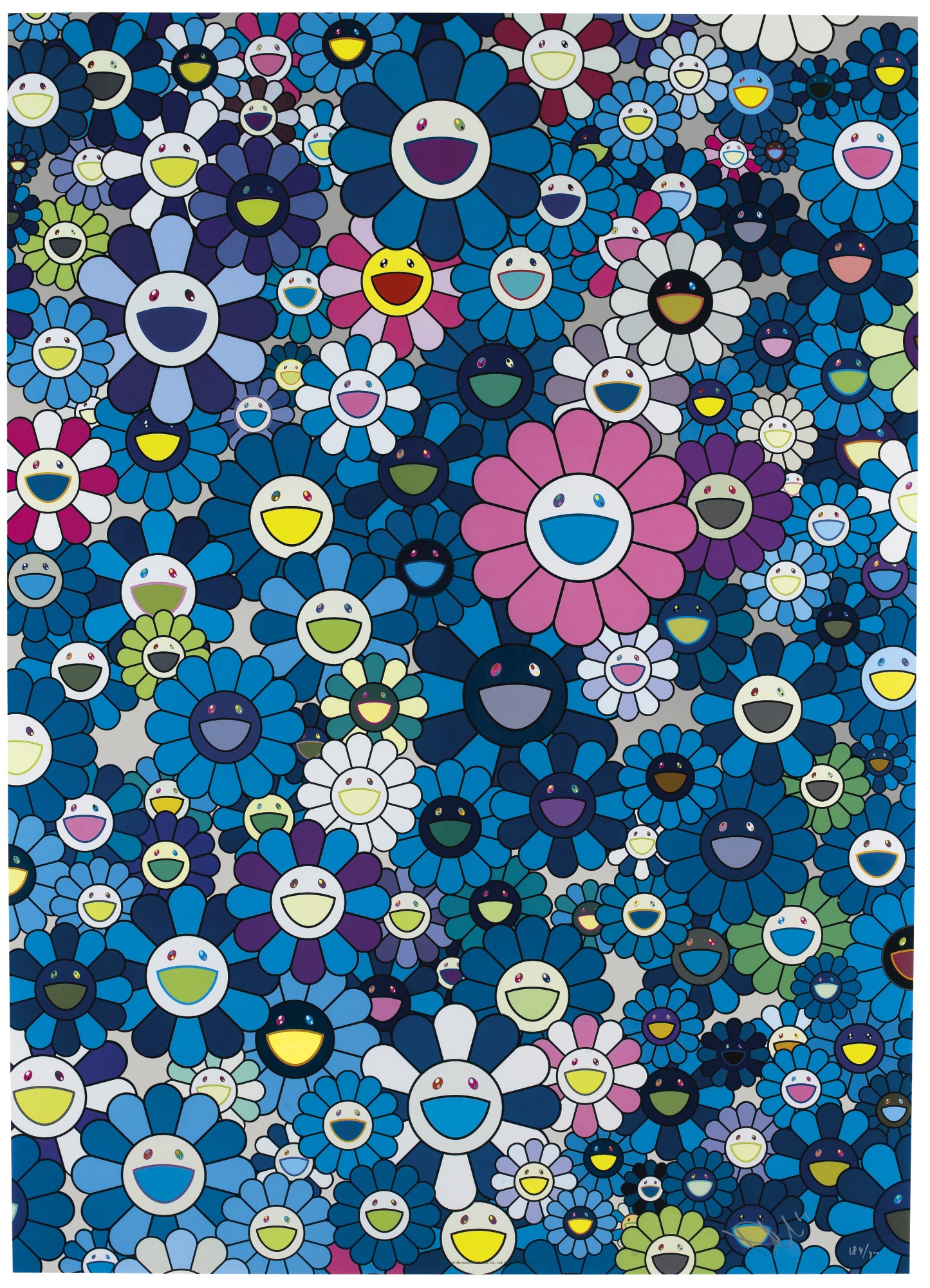 Takashi Murakami - An Homage to Monogold 1960 B; An Homage to IKB 1957 B; An Homage to Monopink 1960 B; and An Homage to Y...