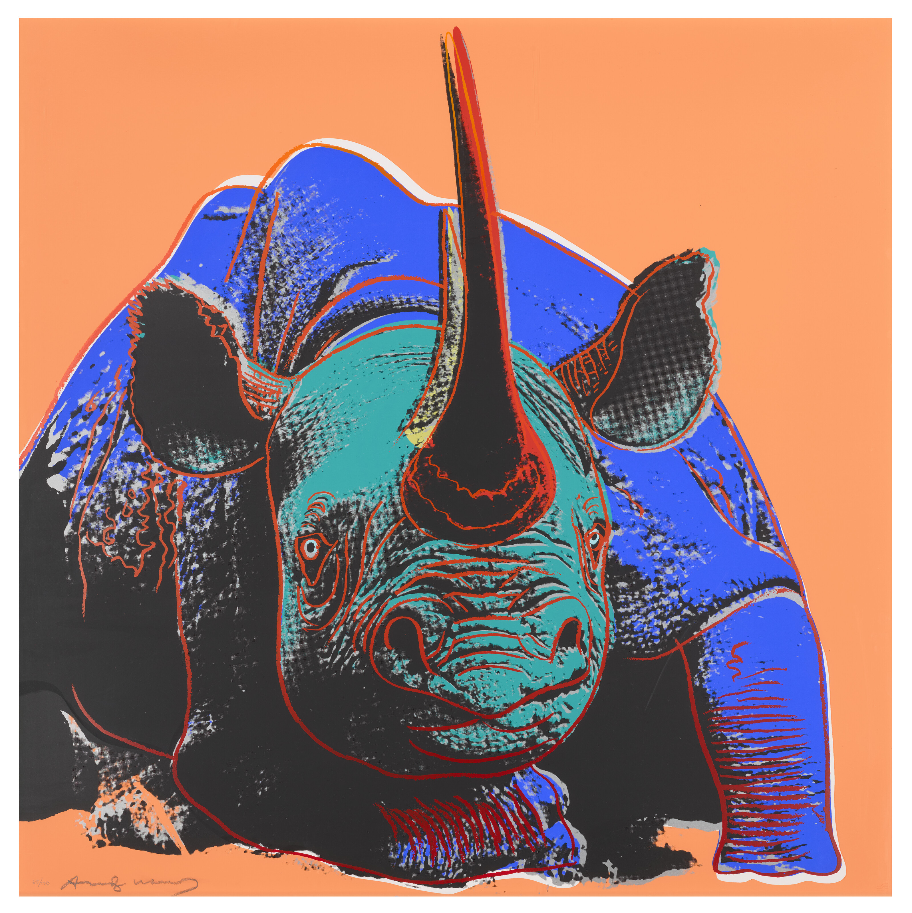 Andy Warhol - Black Rhinoceros, from: Endangered Species