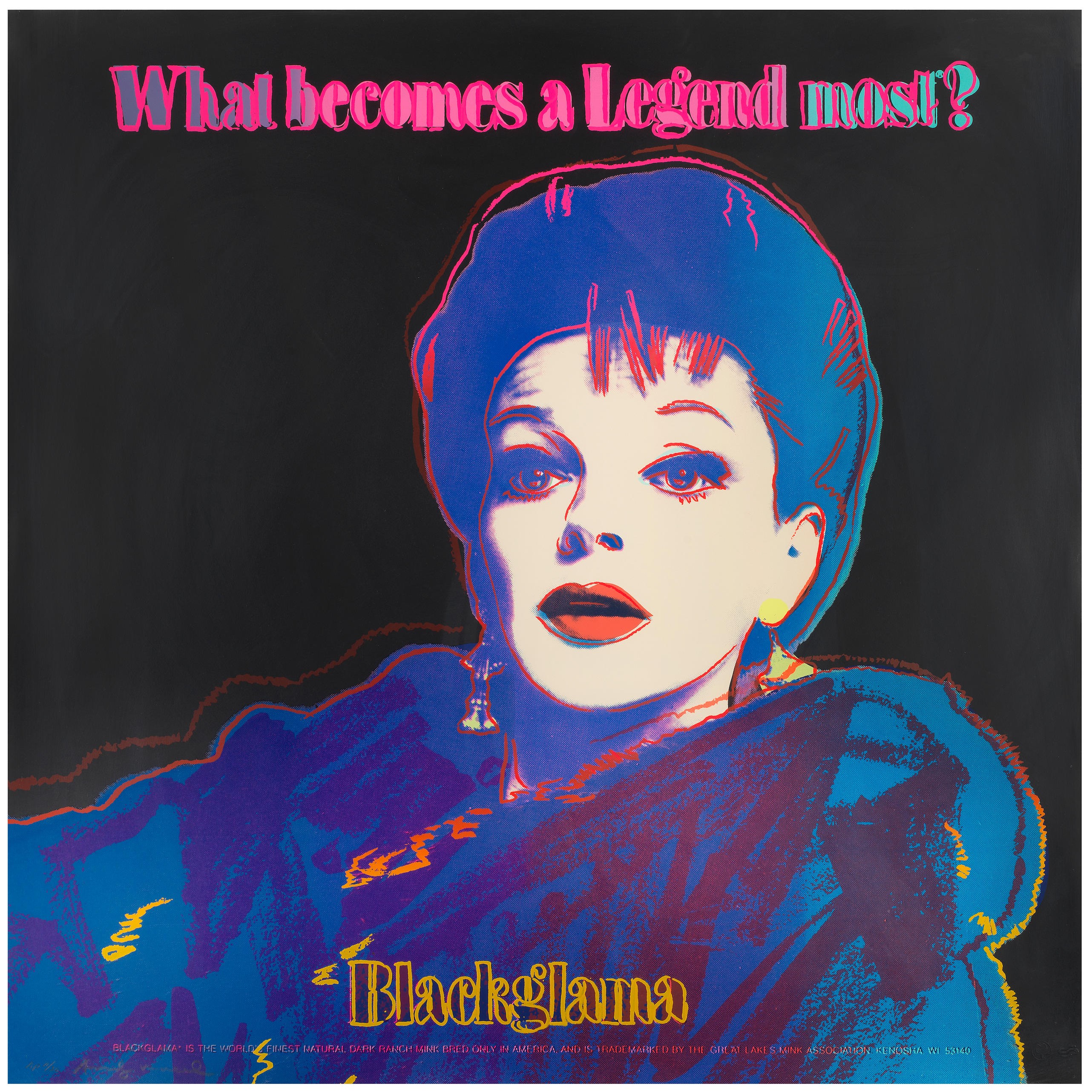 Andy Warhol - Blackglama (Judy Garland), from Ads