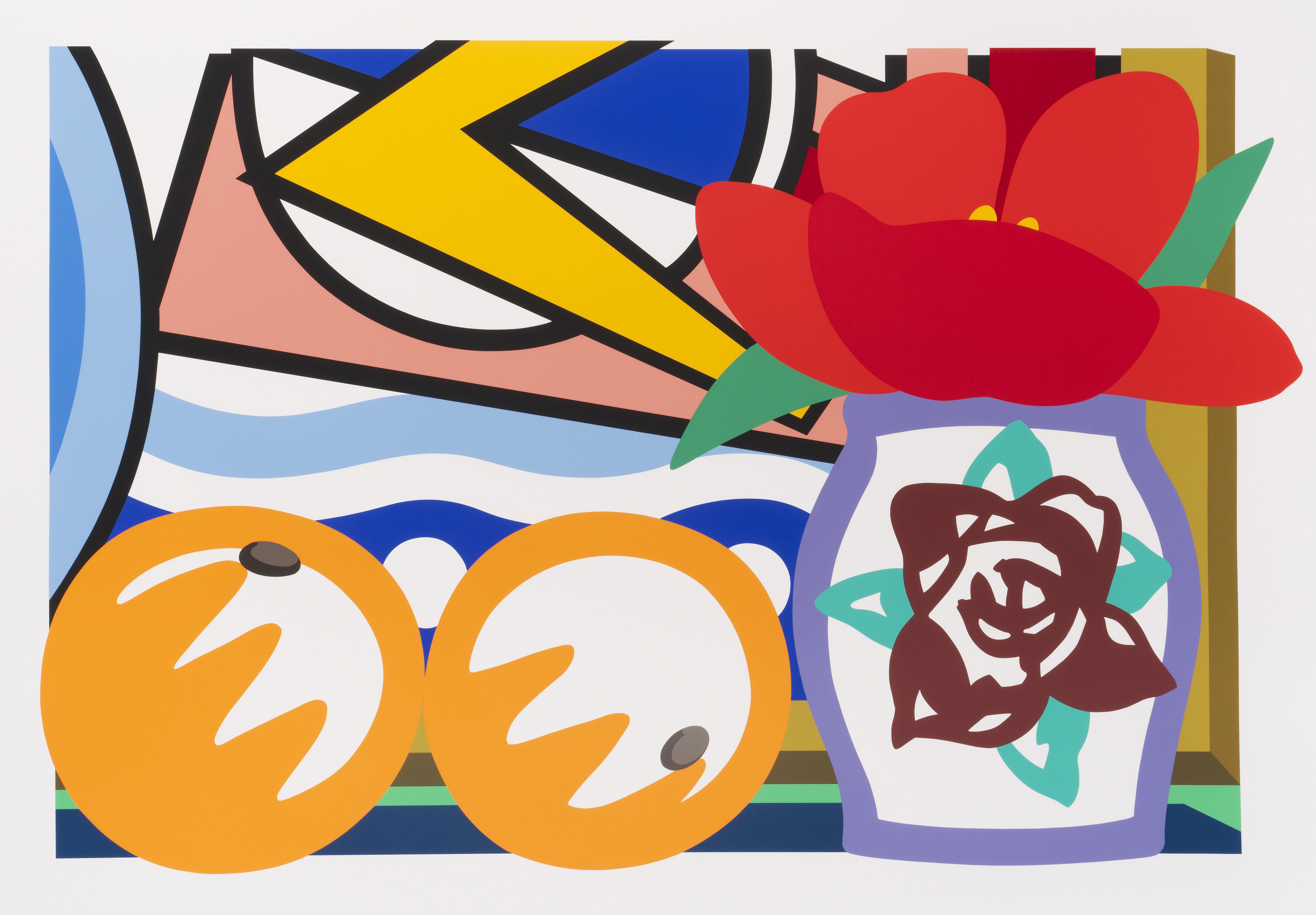 Tom Wesselmann - Still Life with Lichtenstein and Two Oranges. 1993.