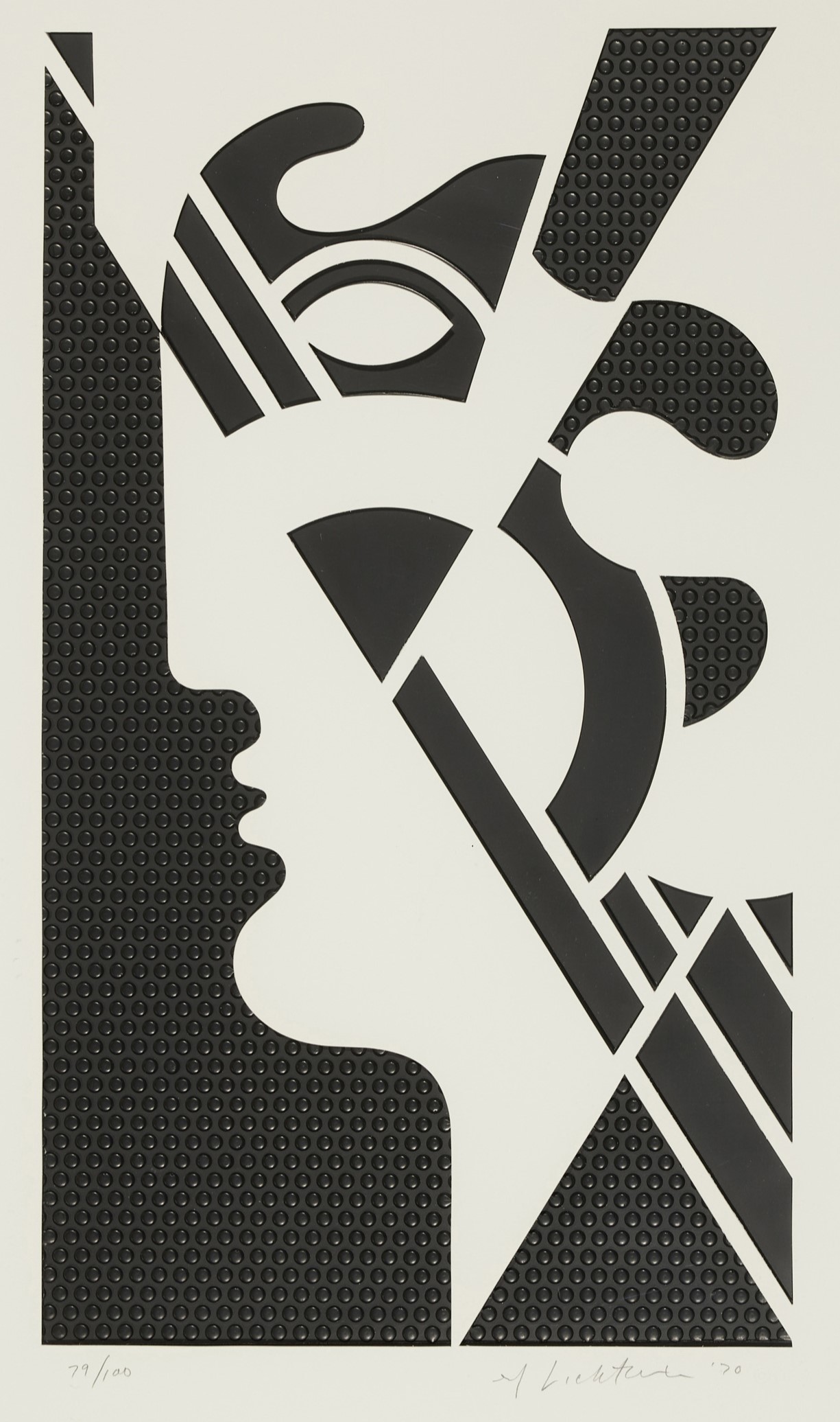 Roy Lichtenstein - Modern Head #5 (from the Modern Head Series)