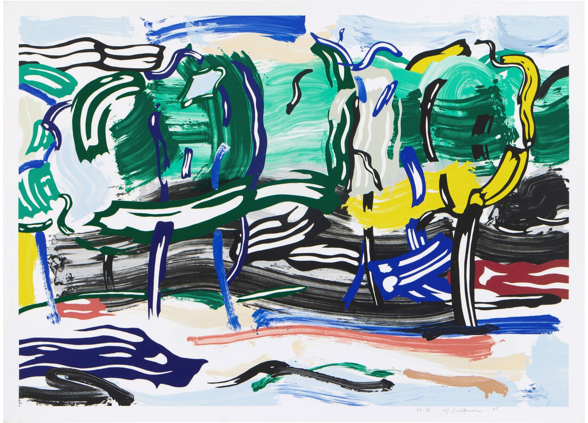 Roy Lichtenstein - Road Before the Forest, from the Landscapes series (Corlett 213; RLCR 3452)