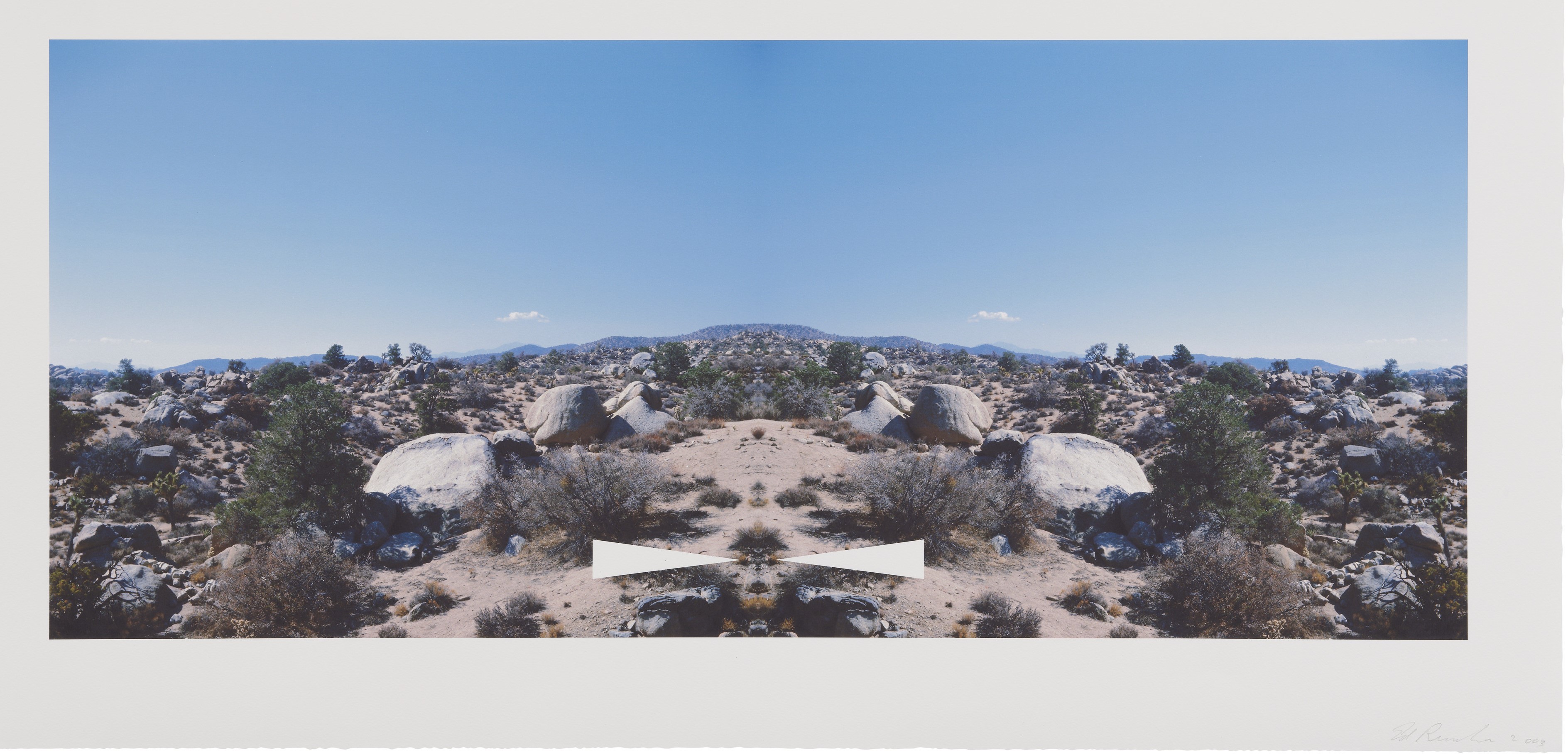 Ed Ruscha - Bow-Tie Palm Springs, from Bow-Tie Landscapes