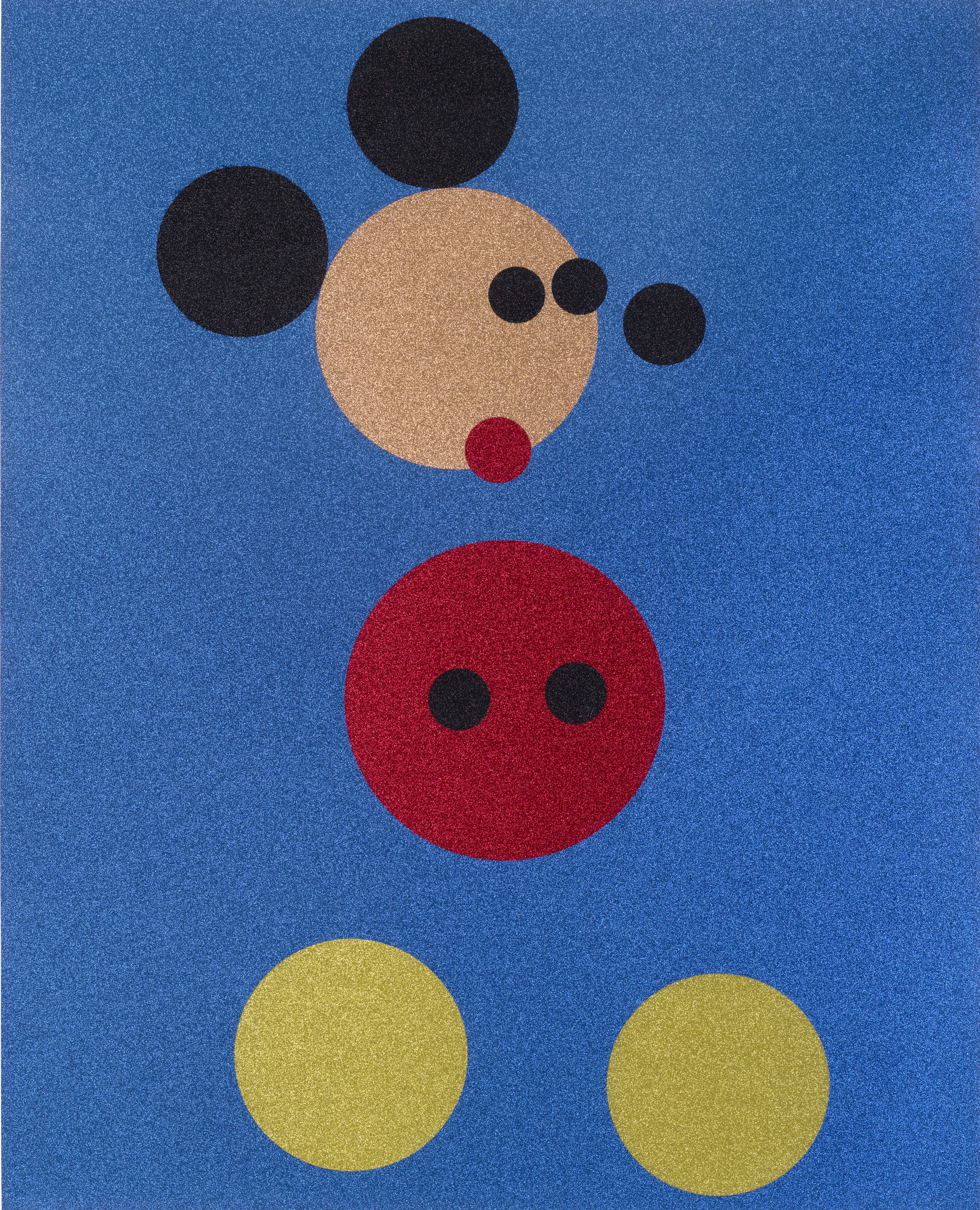 Damien Hirst - Mickey (Blue Glitter) (Large)