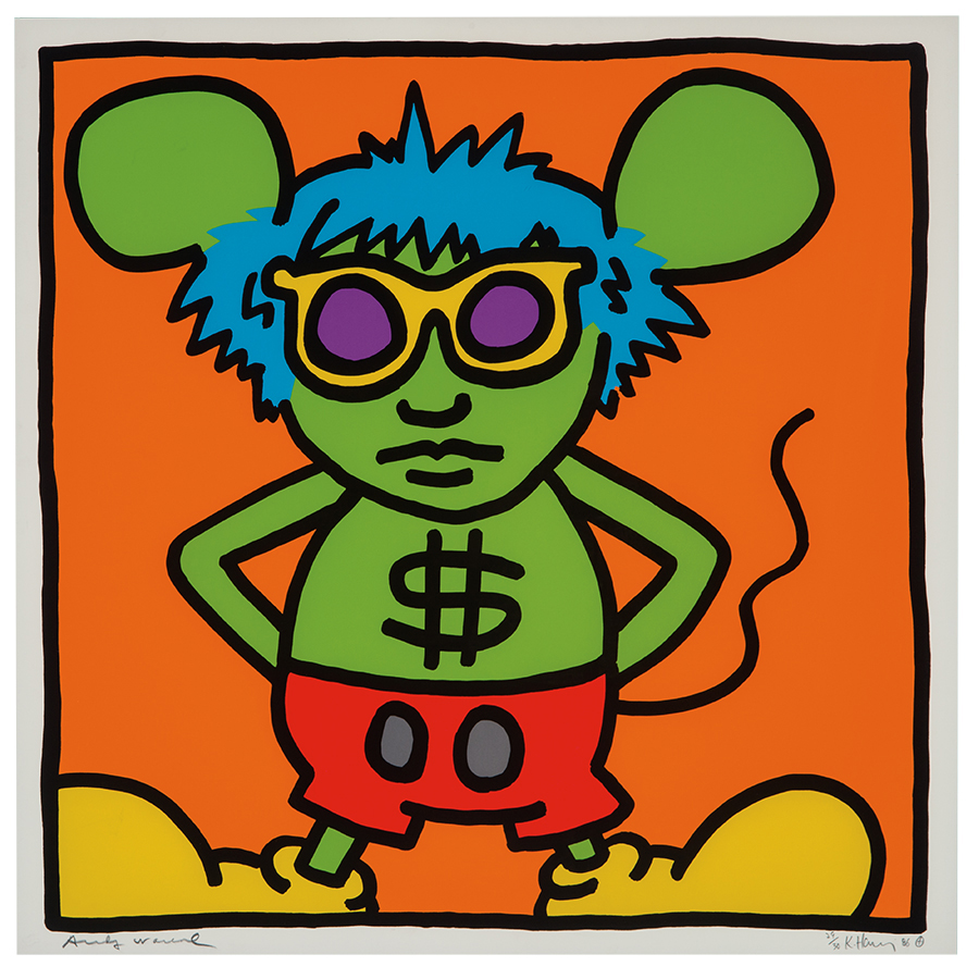 Keith Haring - Plate from Andy Mouse Portfolio