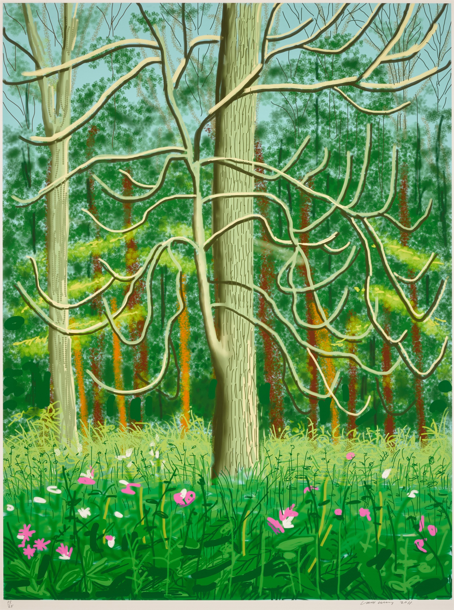 David Hockney - The Arrival of Spring in Woldgate, East Yorkshire in 2011 (twenty eleven) - 4 May