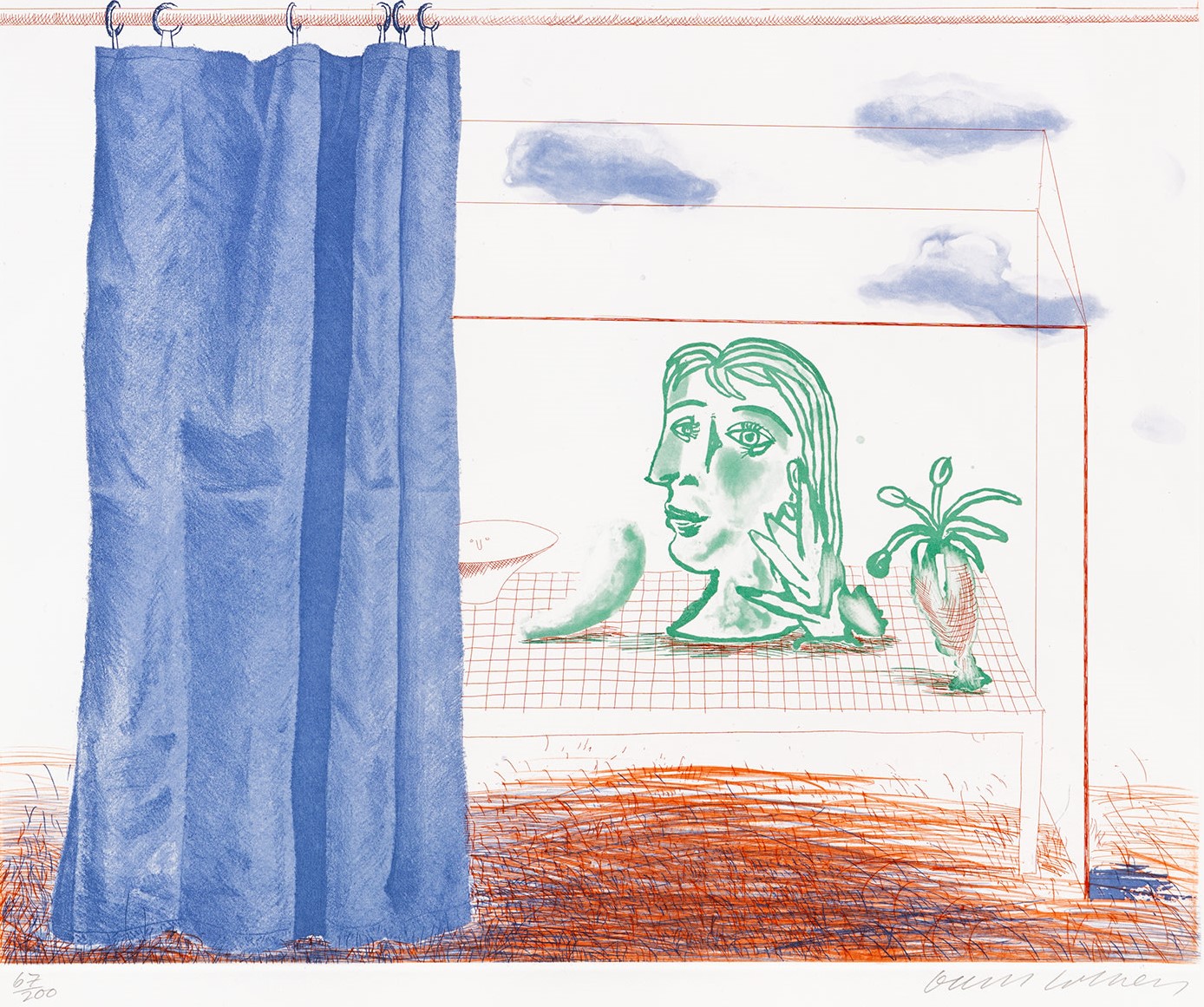 David Hockney - What is This Picasso?, plate 20 from The Blue Guitar (S.A.C. 218, M.C.A.T. 197)