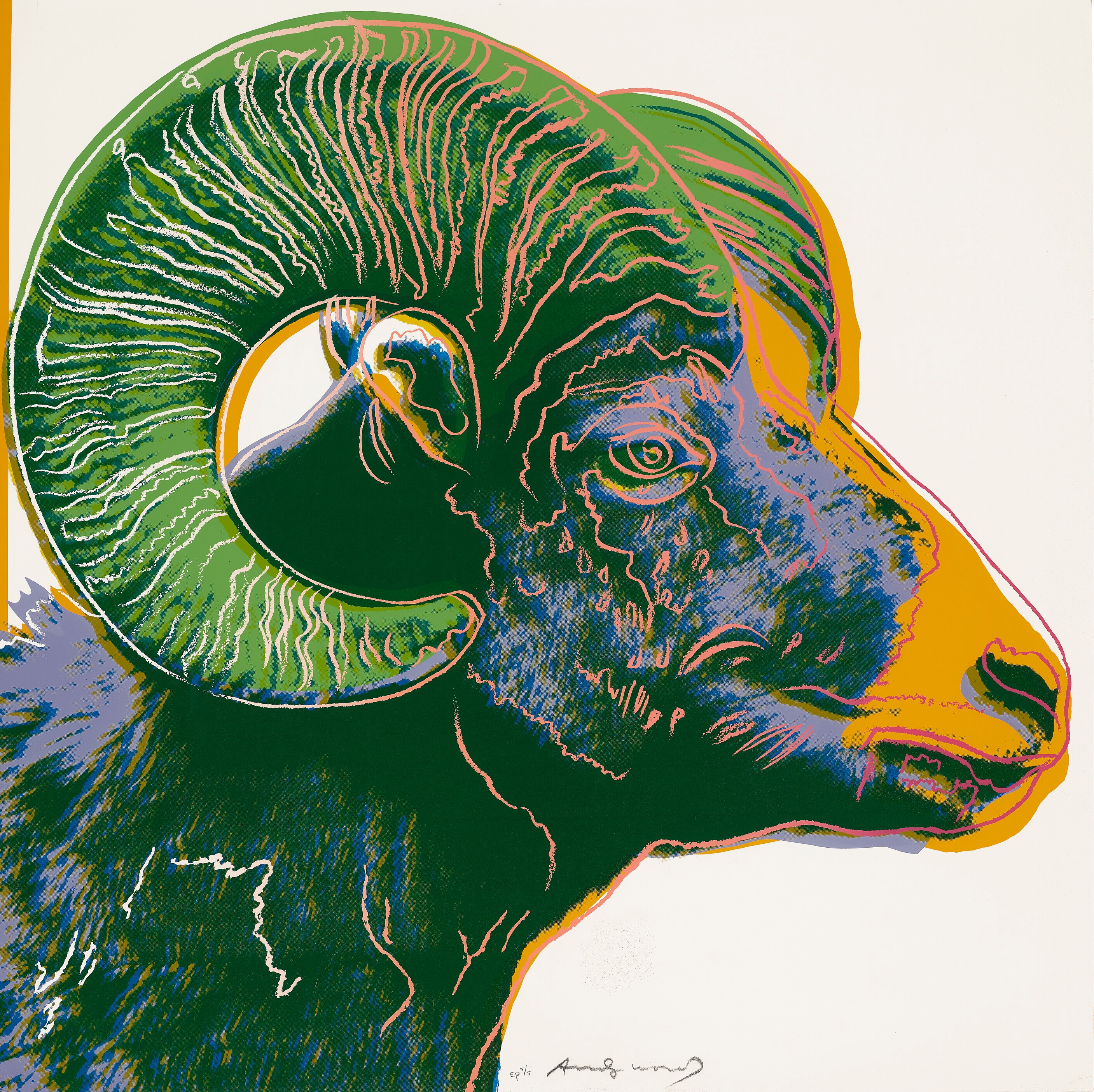 Andy Warhol - Bighorn Ram, from Endangered Species
