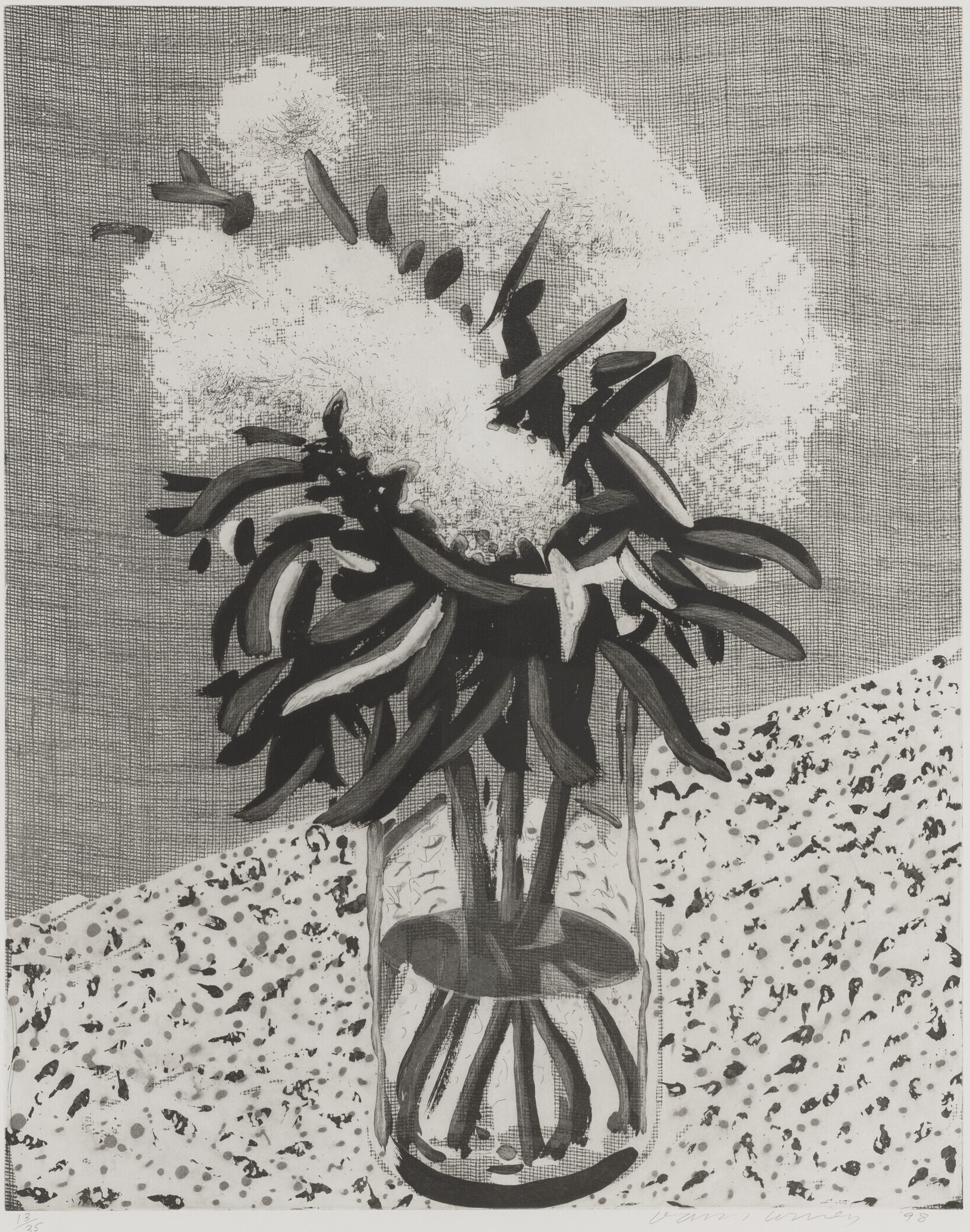 David Hockney - Peonies in a Glass Vase