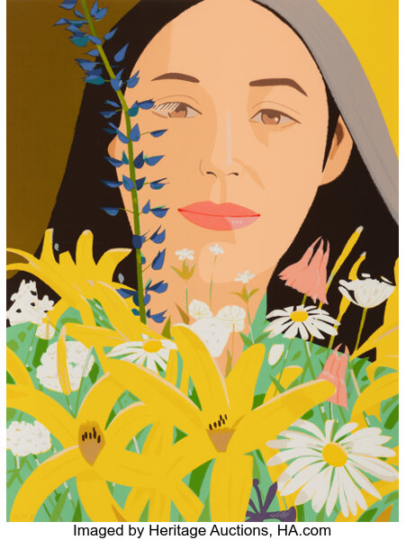 Alex Katz - Ada with Flowers