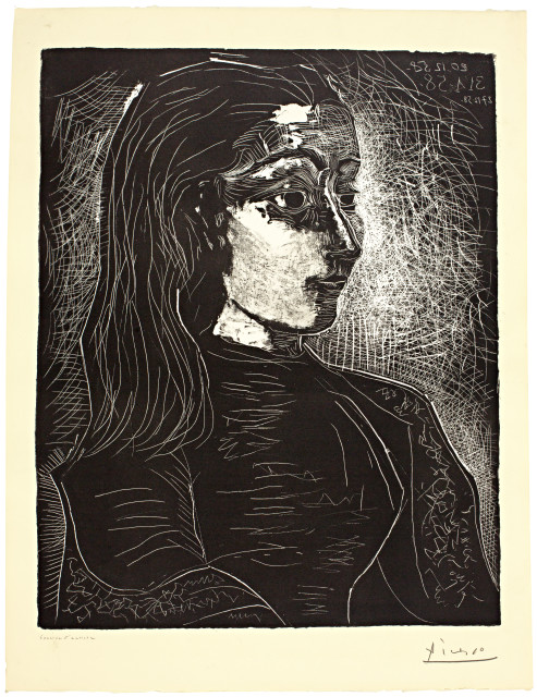 Pablo Picasso - Jacqueline de profil à droite