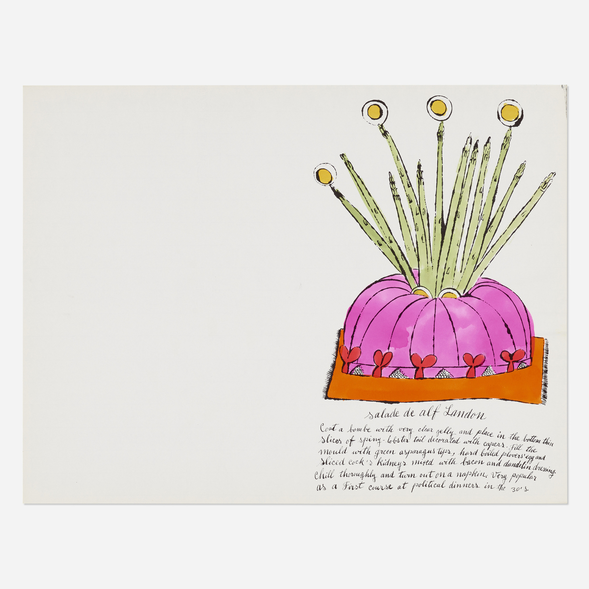 Andy Warhol - Salade de Alf Landon (Wild Raspberries)