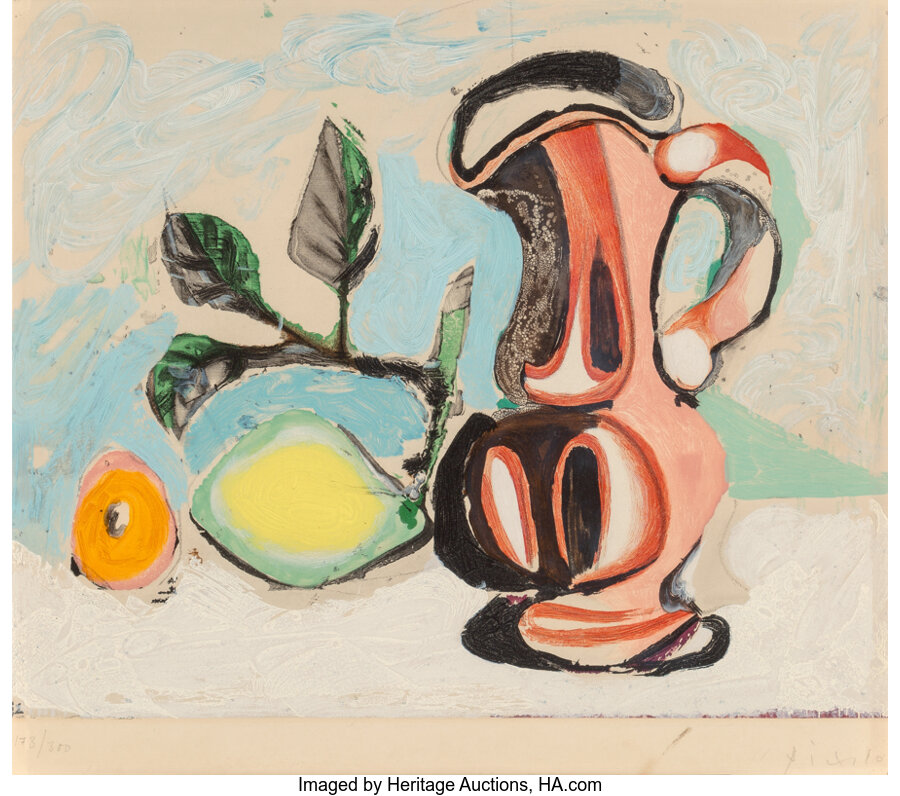 Pablo Picasso - Nature morte au Citron et au Pichet rouge