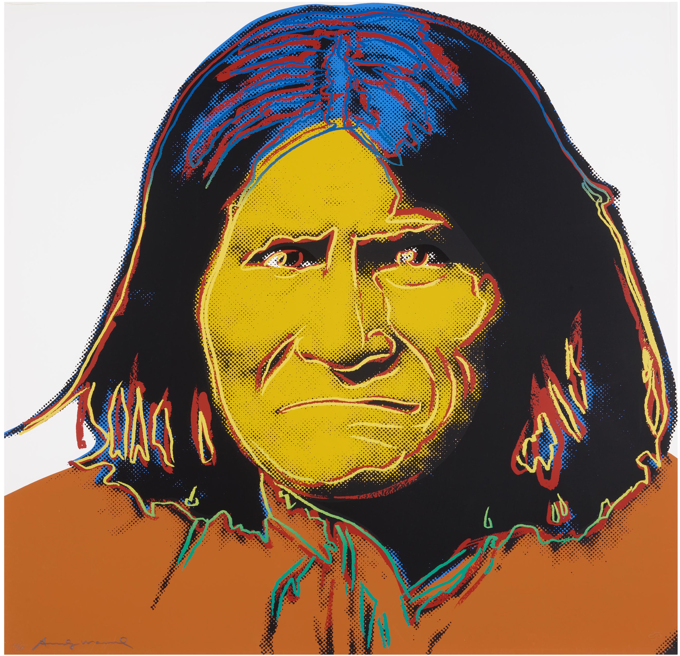 Andy Warhol - Geronimo, from Cowboys and Indians