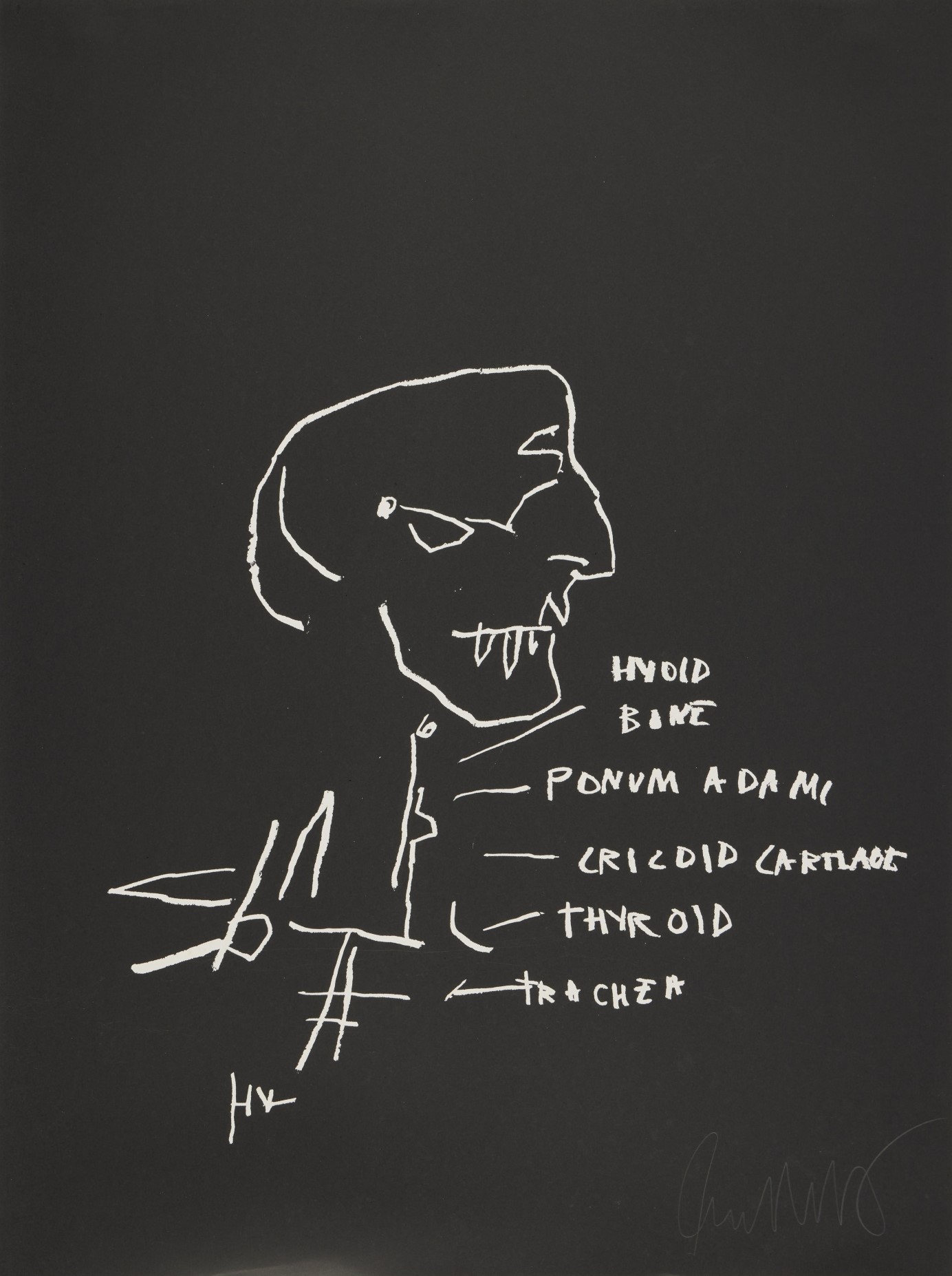 Jean-Michel Basquiat - Thyroid, from Anatomy