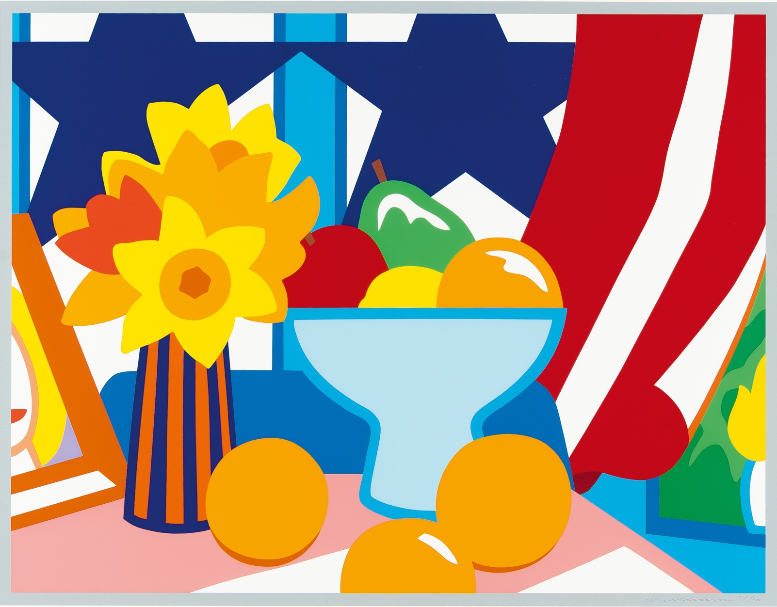 Tom Wesselmann - Still Life with Blowing Curtain (red)