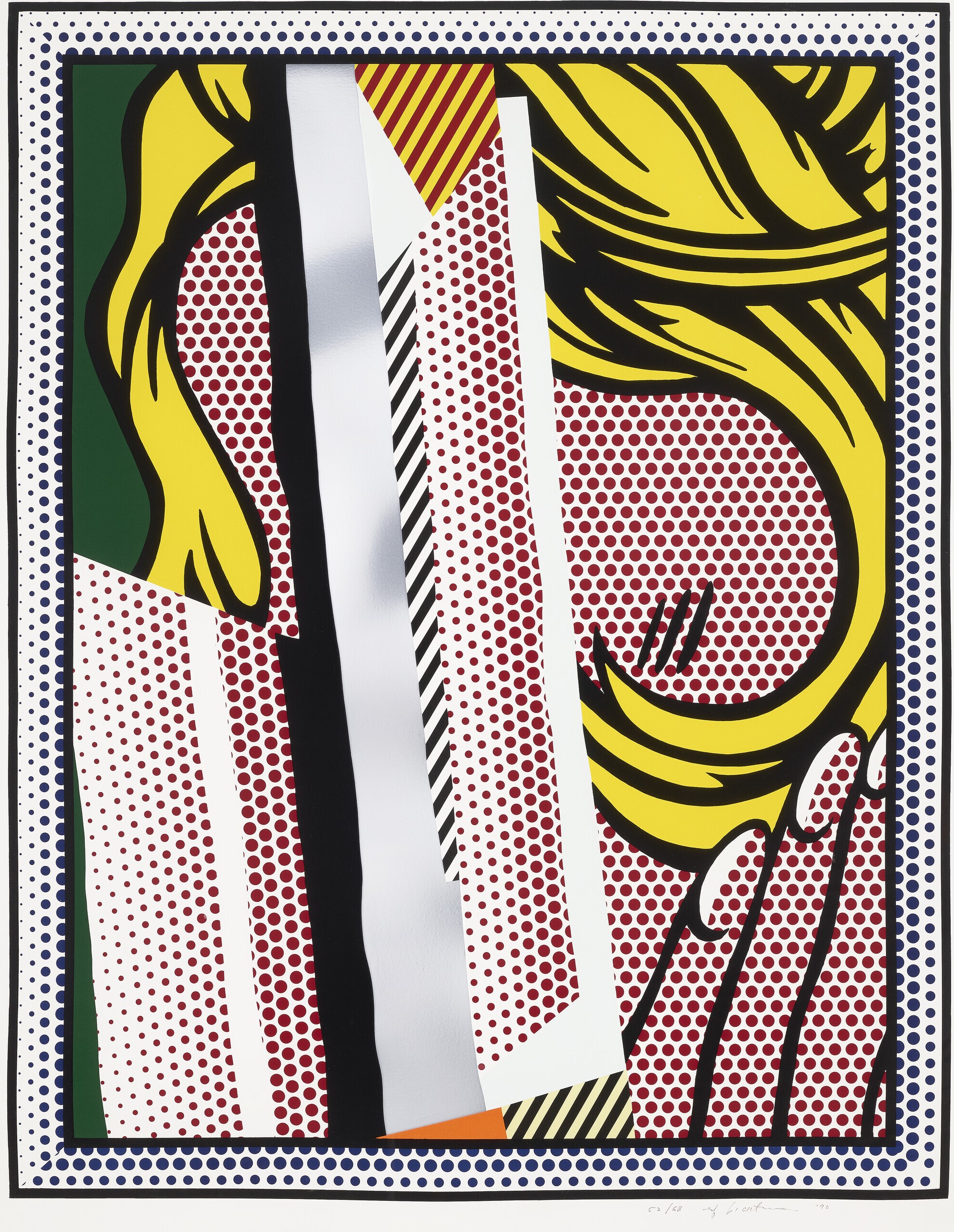 Roy Lichtenstein - Reflections on Hair, from Reflections Series