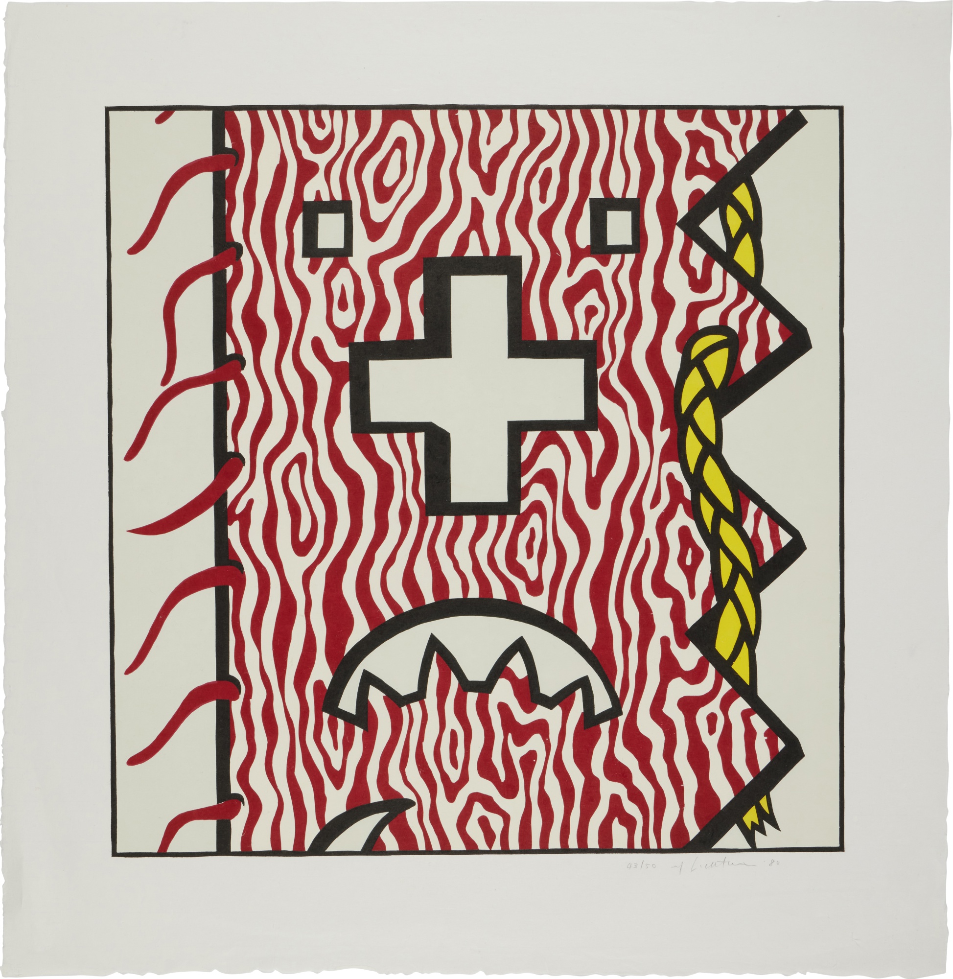 Roy Lichtenstein - American Indian Theme IV