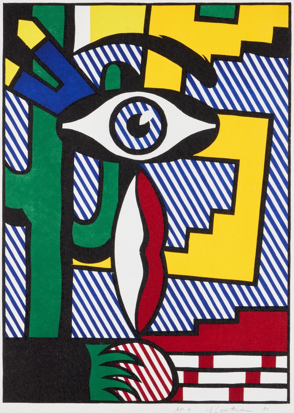 Roy Lichtenstein - American Indian Theme III, from the American Indian Theme series (Corlett 162; RLCR 2873)