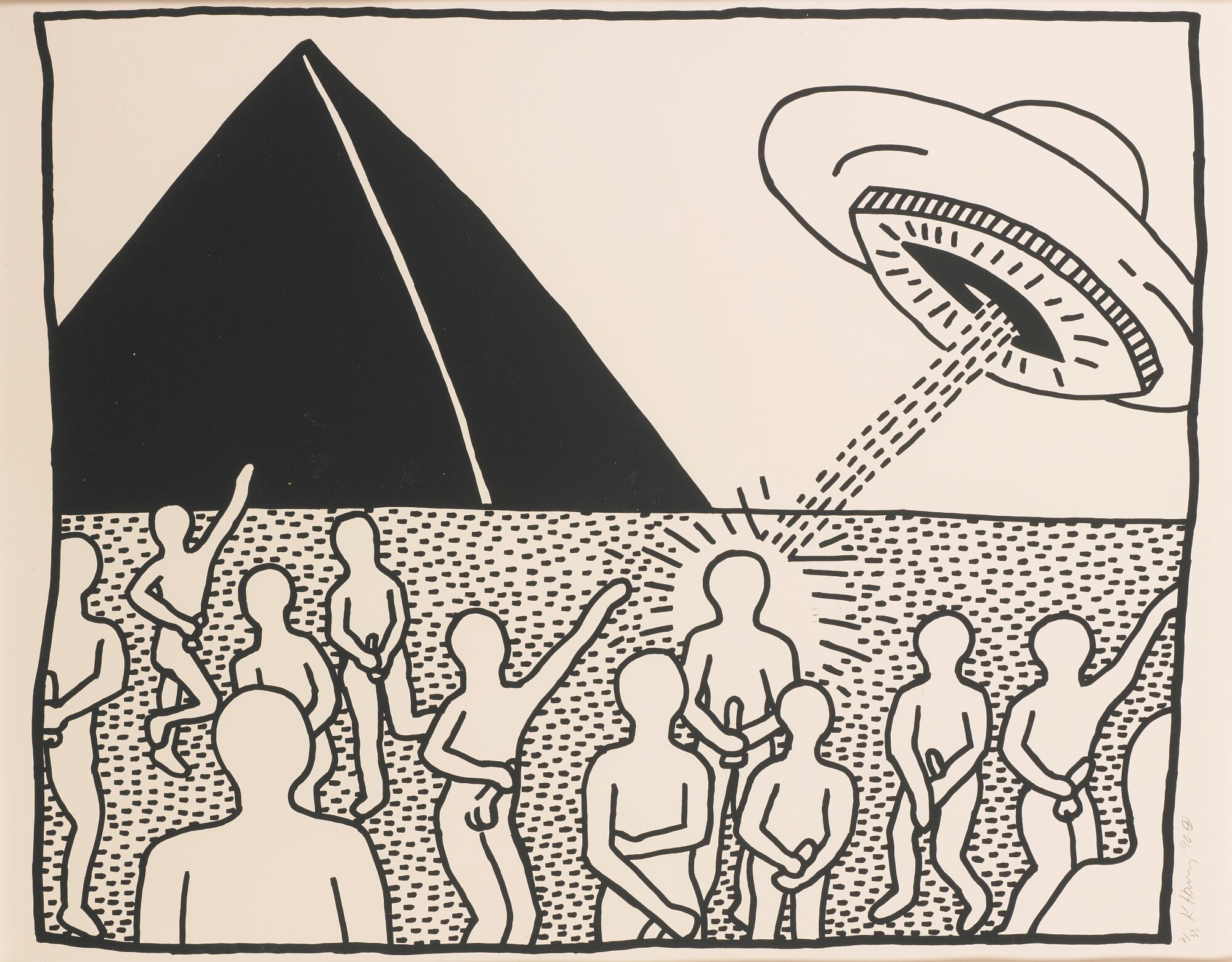 Keith Haring - Blueprint Drawing #8