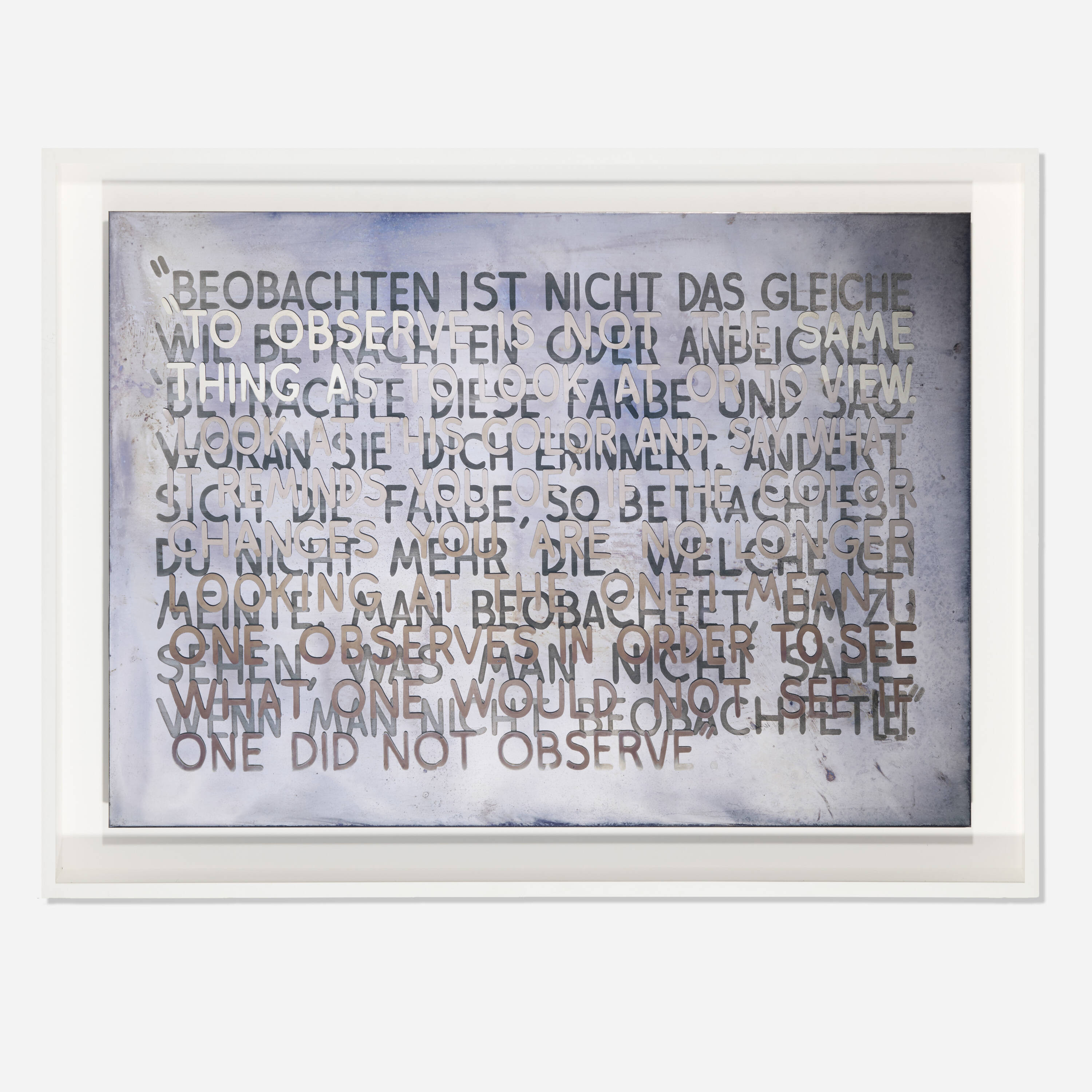 Mel Bochner - If the Colour Changes…