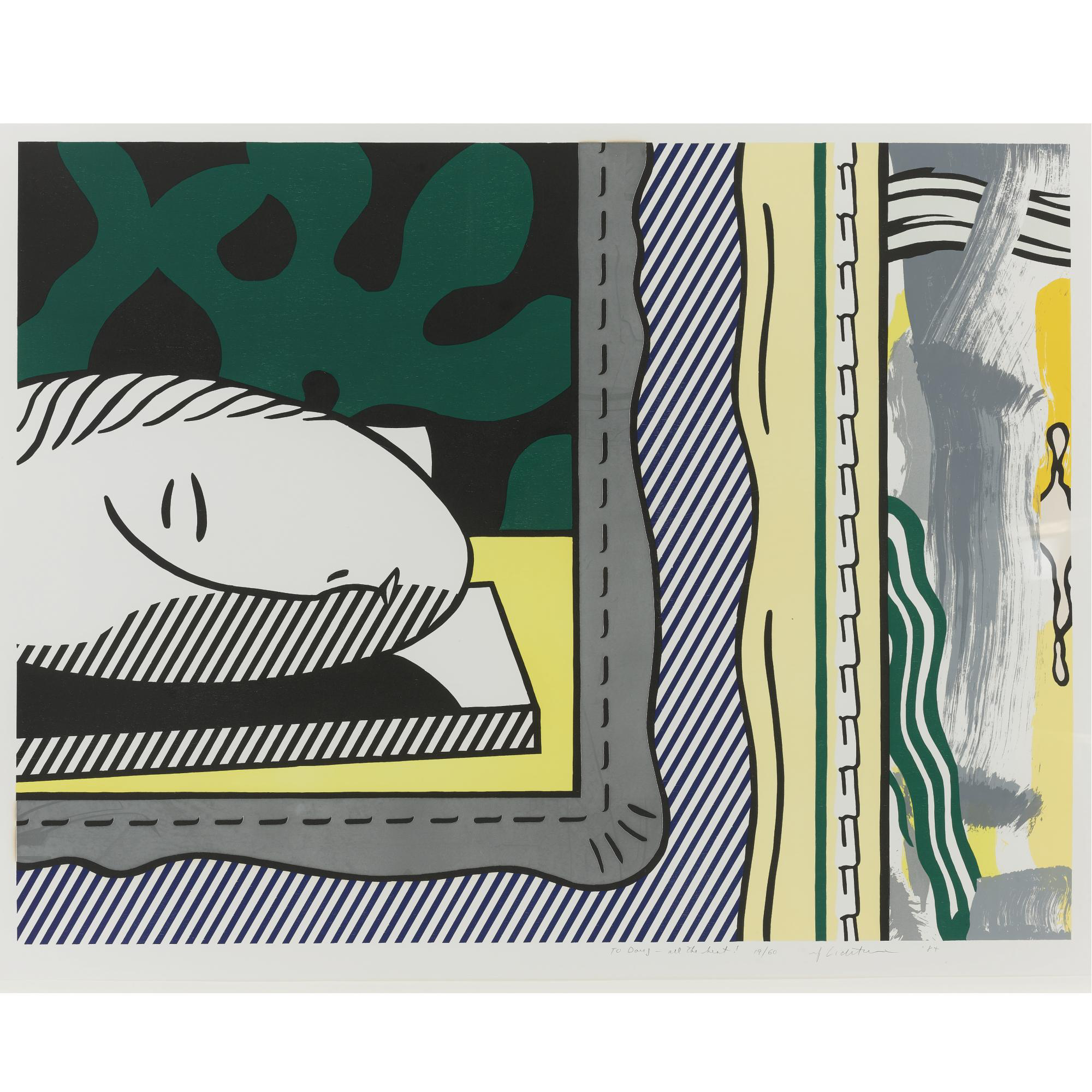 Roy Lichtenstein - TWO PAINTINGS: SLEEPING MUSE (C. 203)