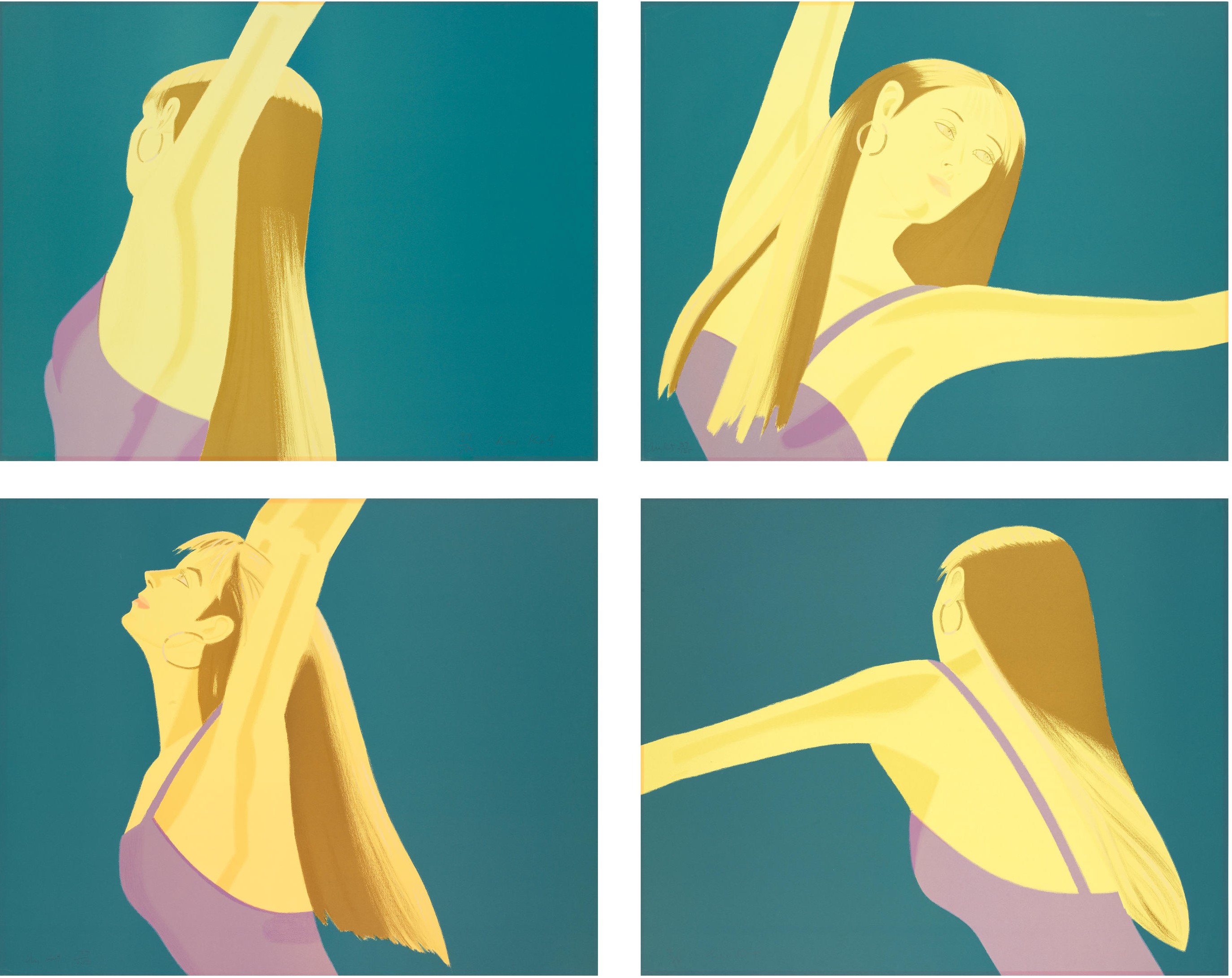 Alex Katz - Night: William Dunas Dance 1-4/Pamela (Bauer 157-160)