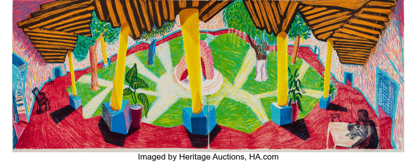 David Hockney - Hotel Acatlan, Two Weeks Later, from