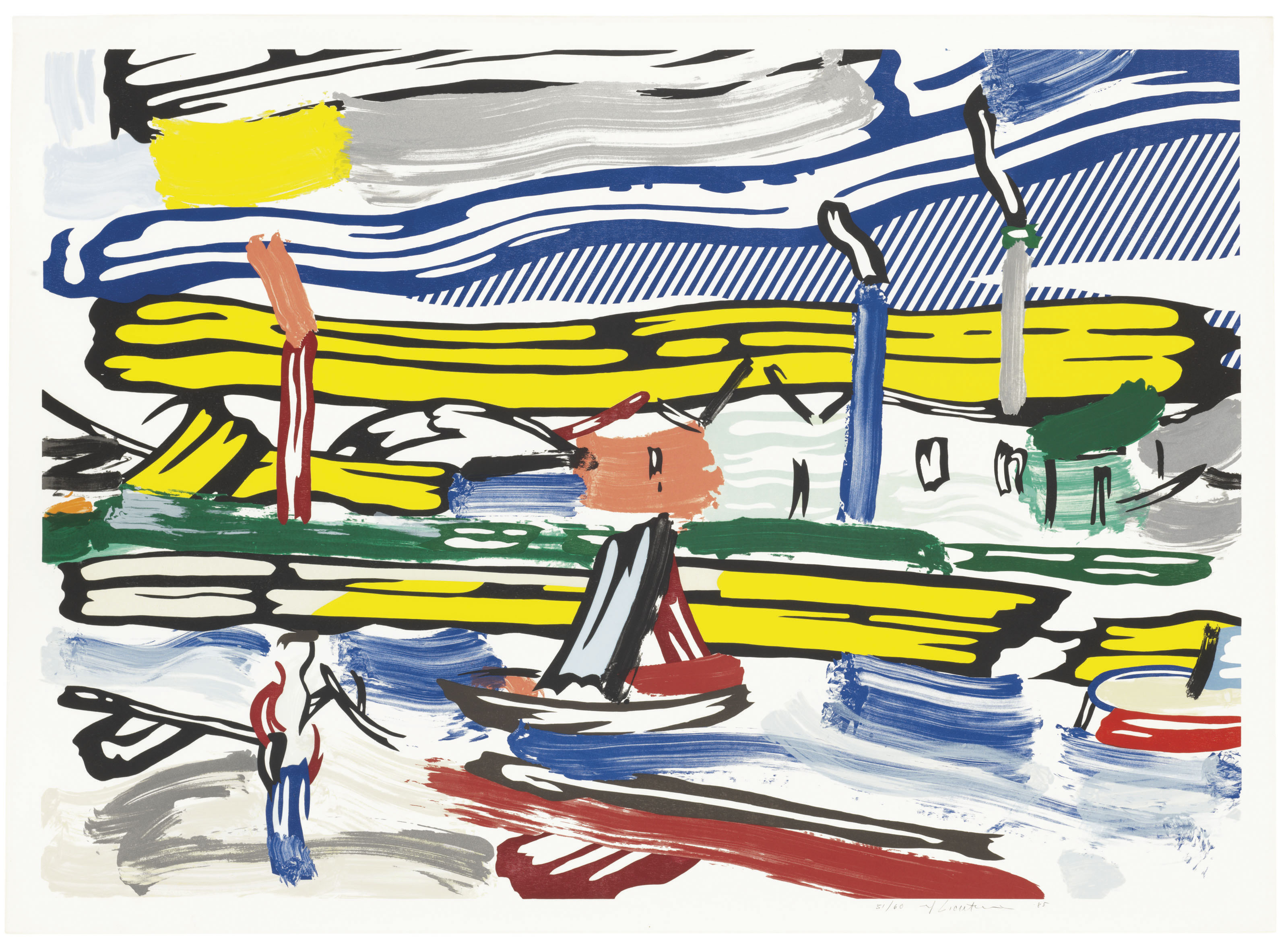 Roy Lichtenstein - The River, from Landscapes