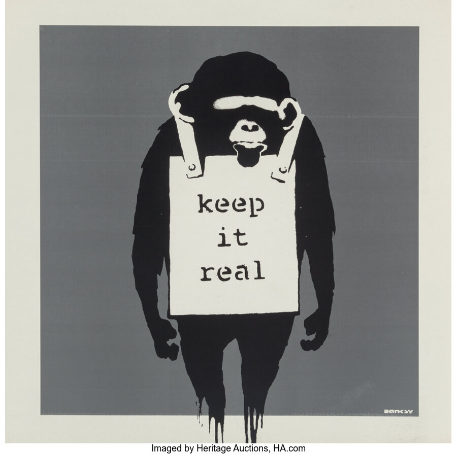 Banksy - Keep it Real/Laugh Now (Silver)