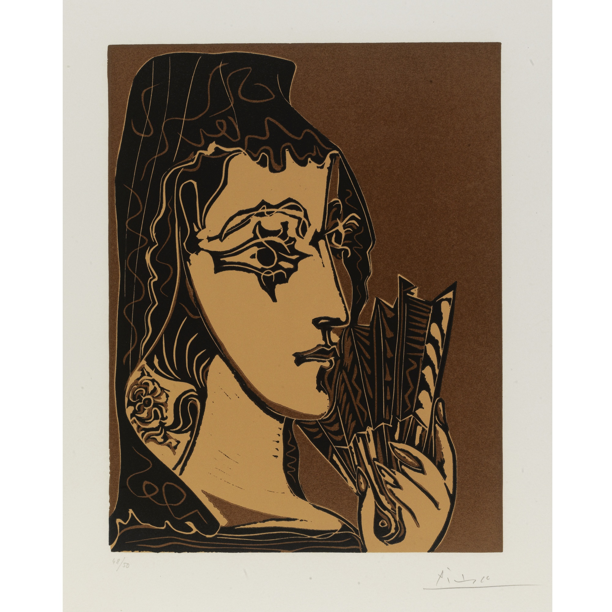 Pablo Picasso - l'espagnole, portrait de jacqueline en carmen