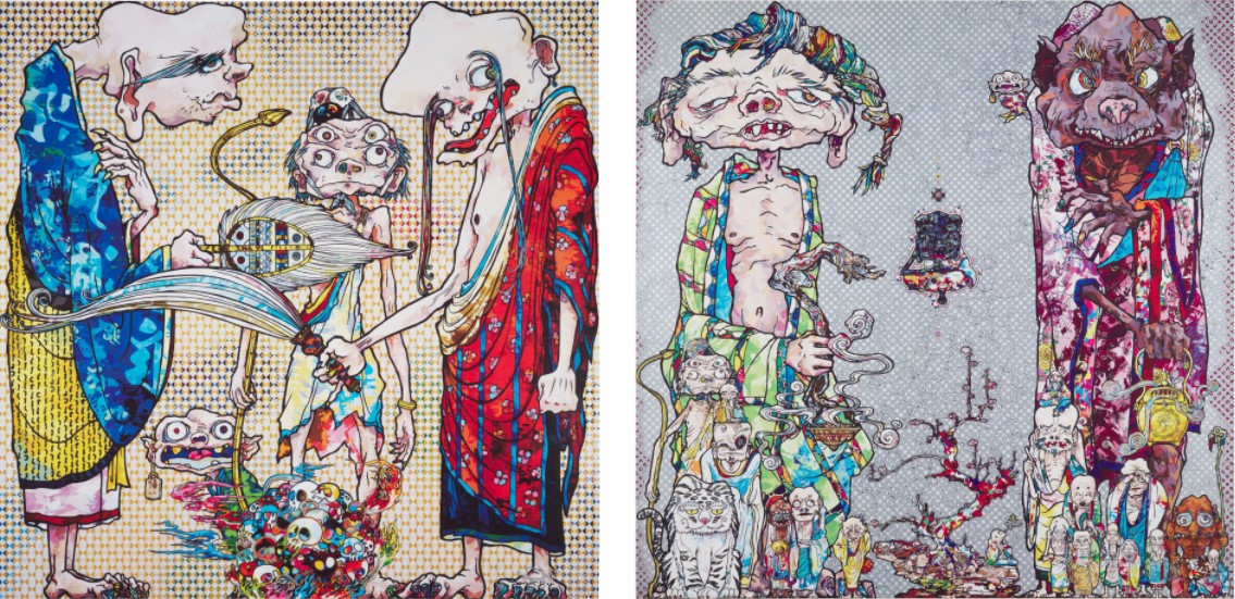 Takashi Murakami - Behold! Tis the Netherworld; and 4 Arhats, One With Four Eyes (Two Works)