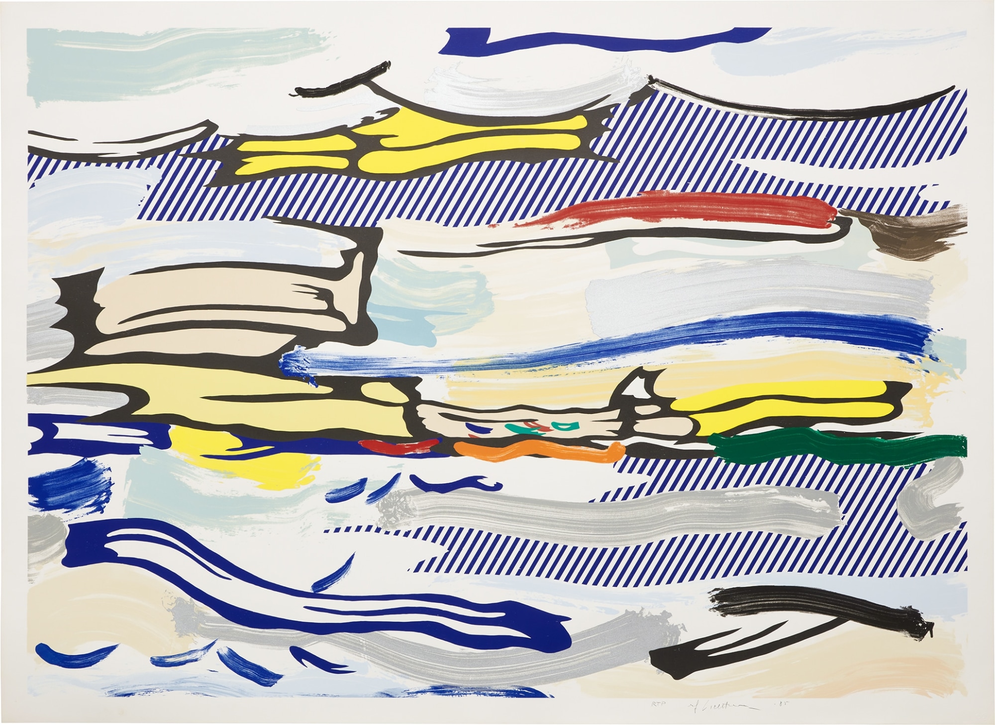 Roy Lichtenstein - Seascape, from Landscapes Series (G. 1252, C. 210)