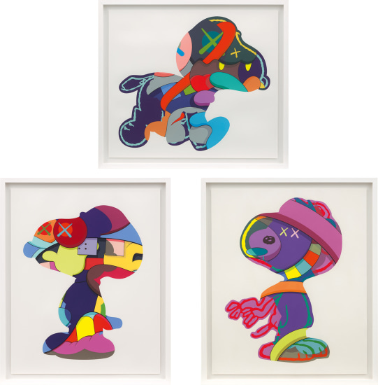 KAWS - Three works: (i) NO ONE'S HOME; (ii) STAY STEADY; (iii) THE THINGS THAT COMFORT