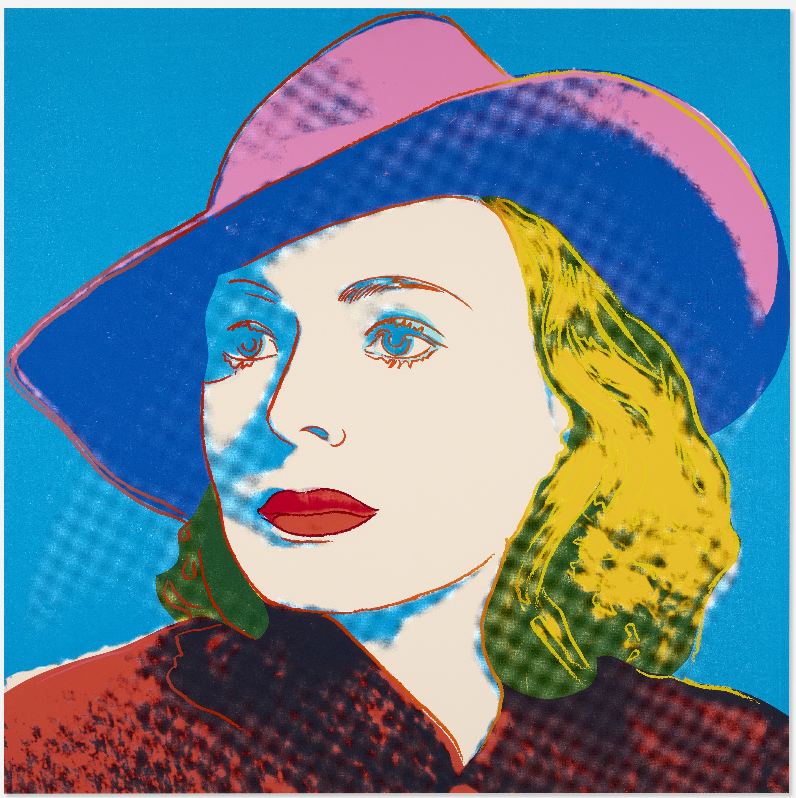 Andy Warhol - Ingrid Bergman With Hat (from the Ingrid Bergman portfolio)