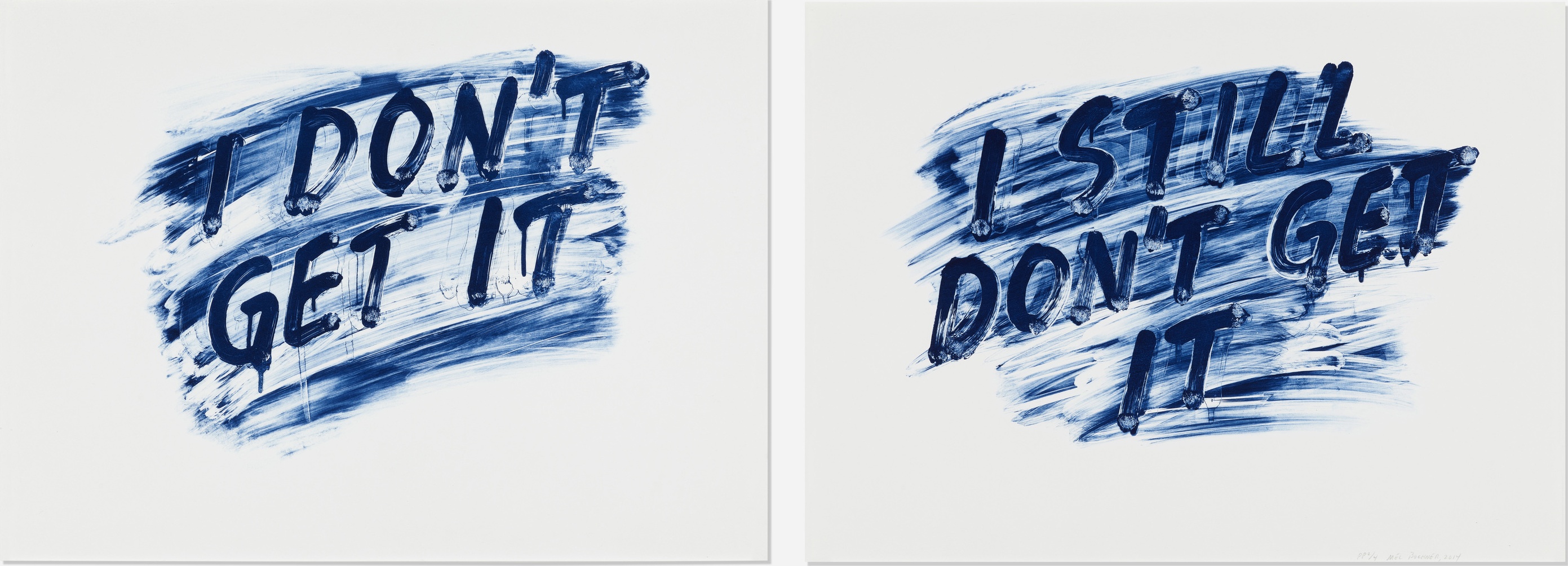 Mel Bochner - I Dont Get It / I Still Dont Get It (diptych)