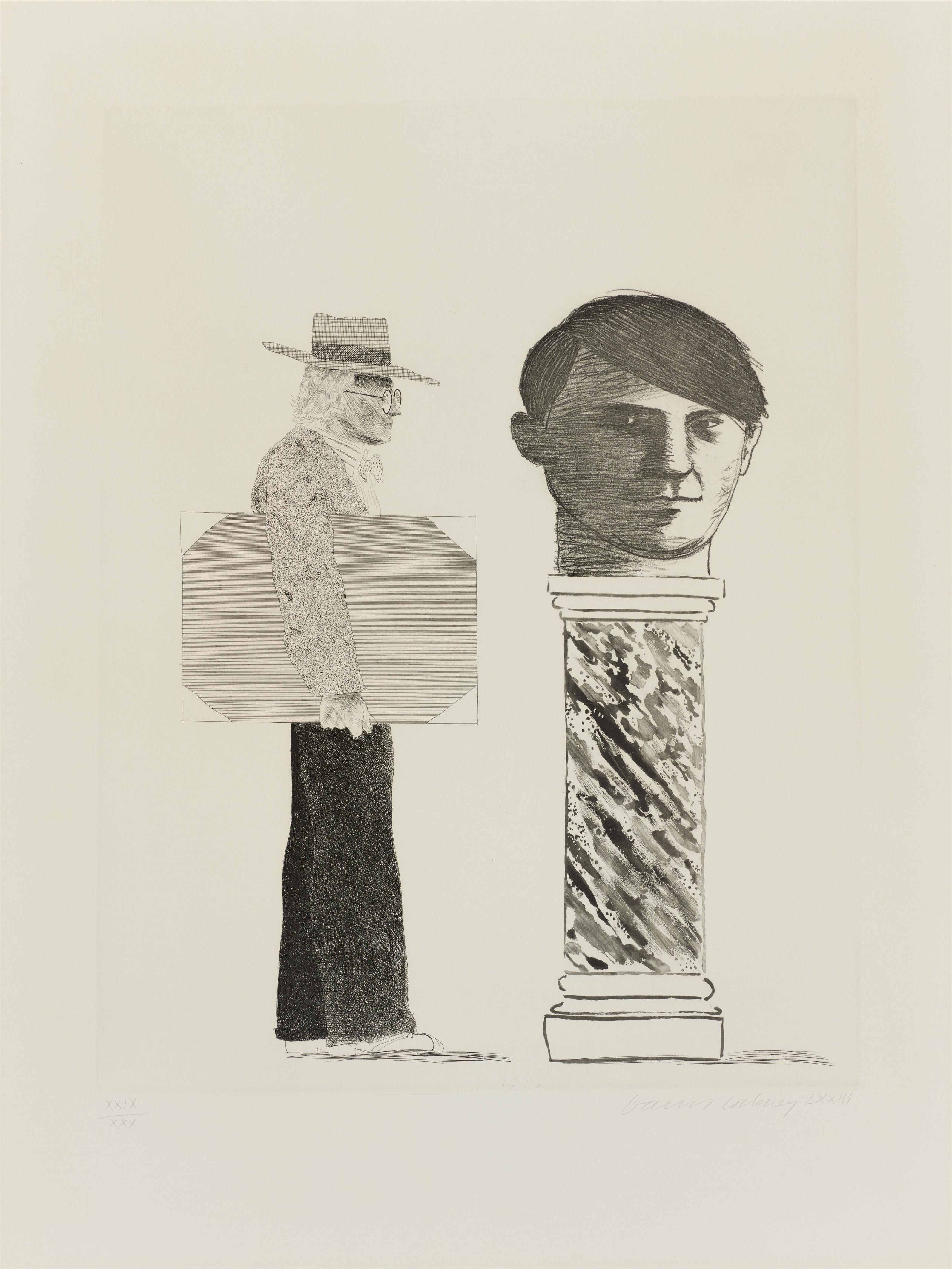 David Hockney - The Student (From: Homage to Picasso)