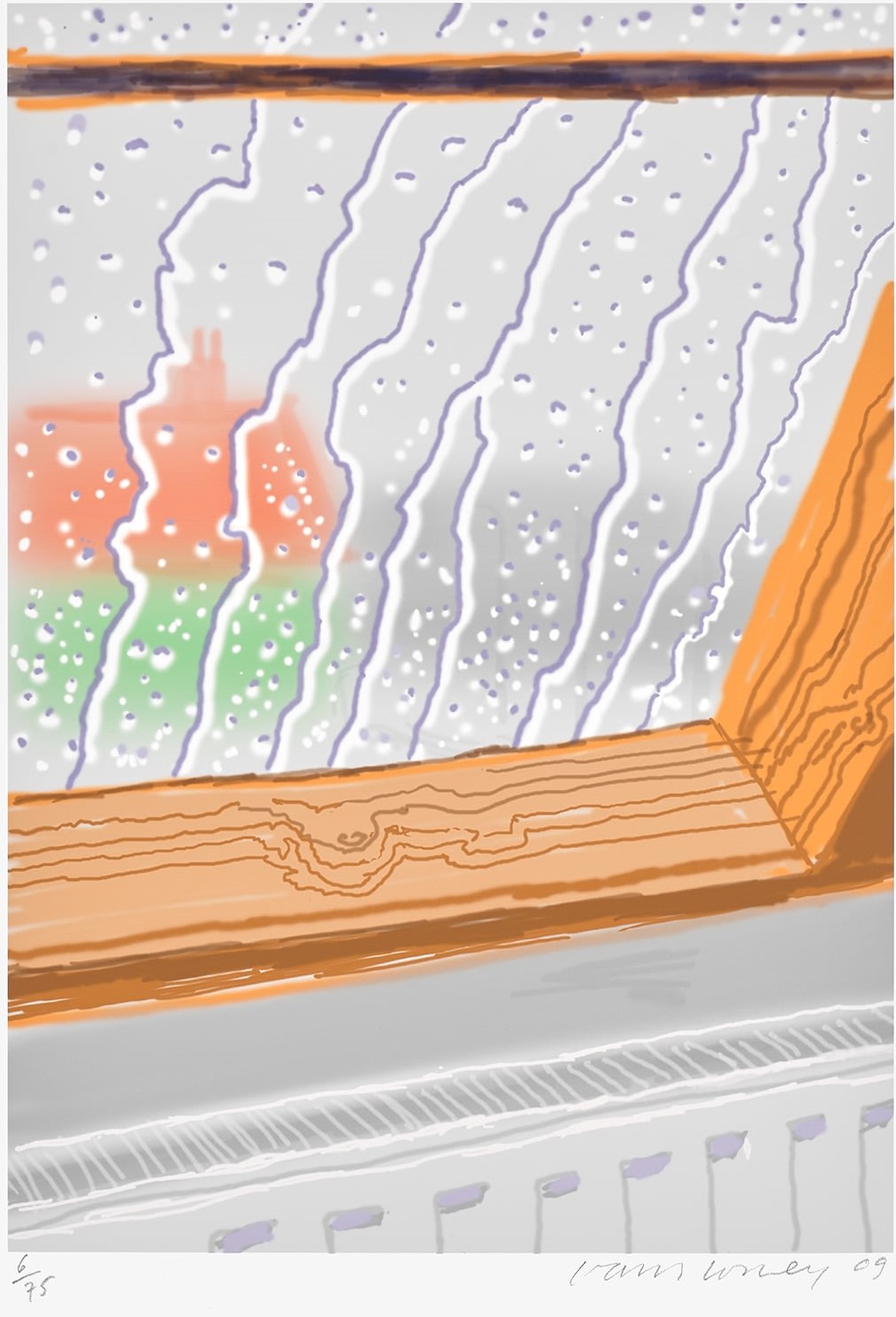 David Hockney - Rain on the Studio Window