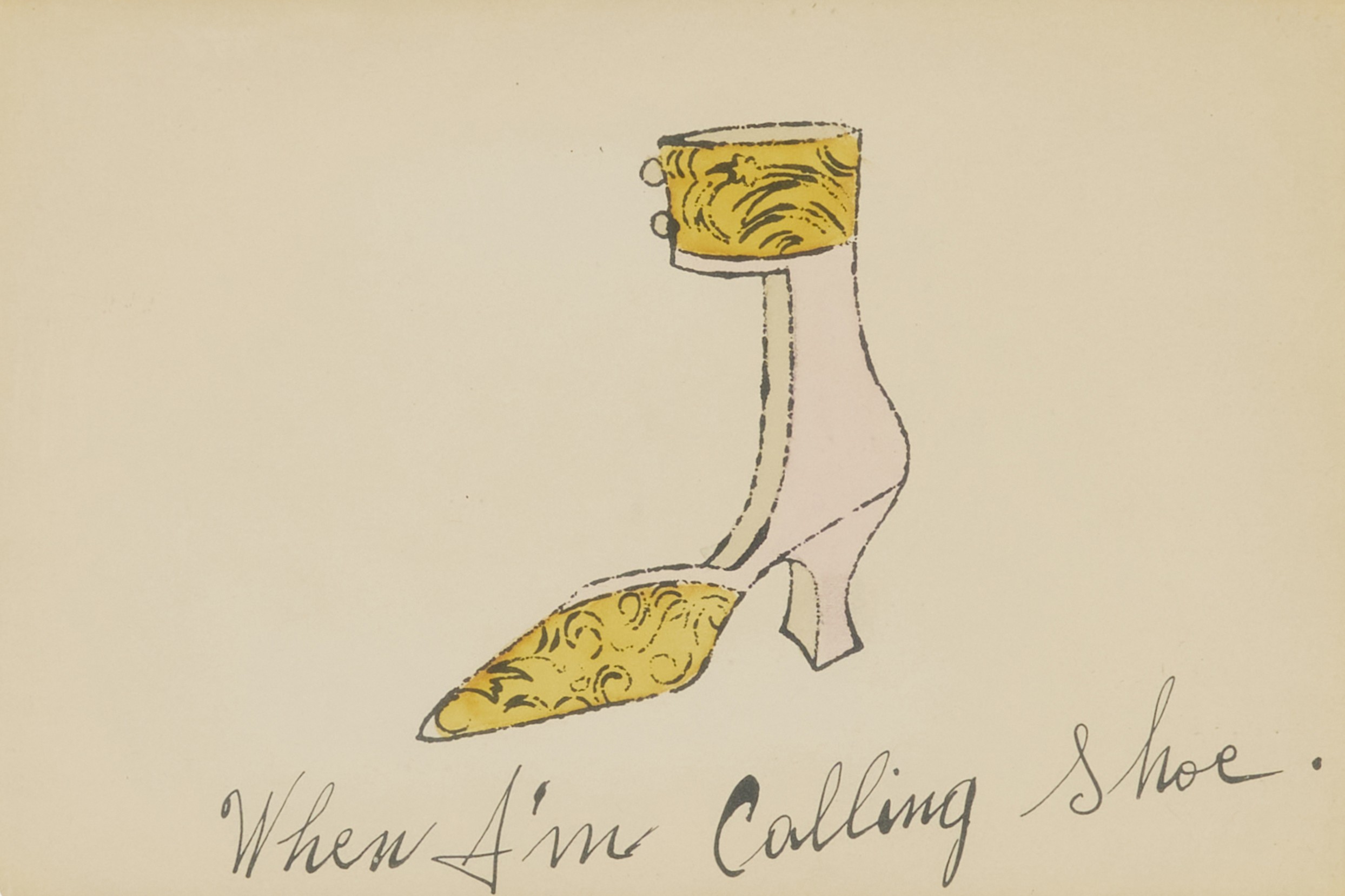 Andy Warhol - When I'm Calling Shoe (from the À la recherche du shoe perdu series)