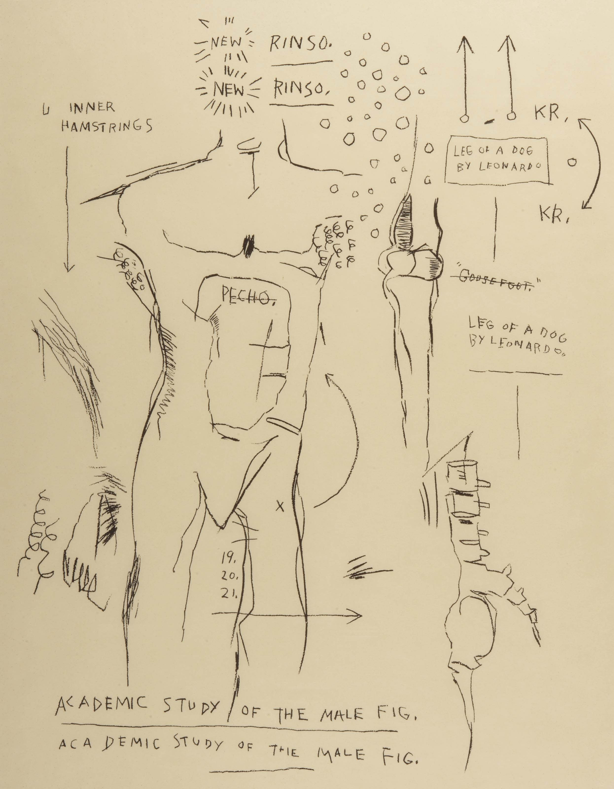 Jean-Michel Basquiat - Academic Study of the Male Figure
