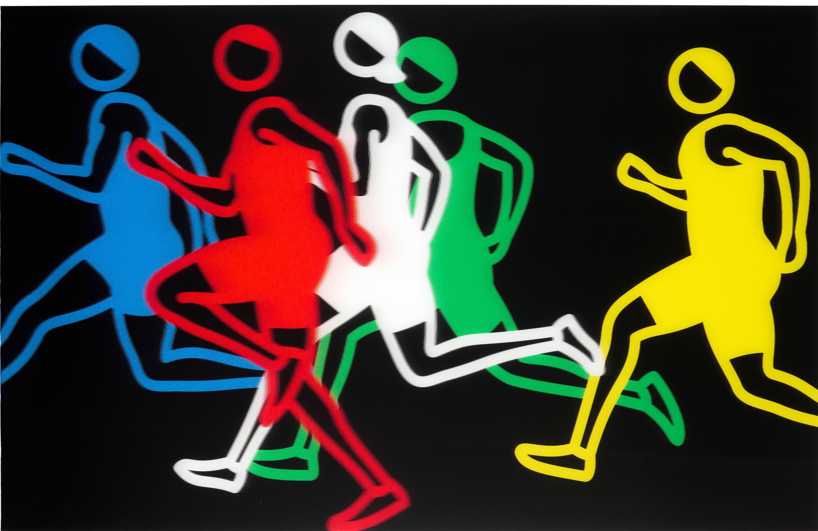 Julian Opie - Men Sprinters 2, from Sprinters