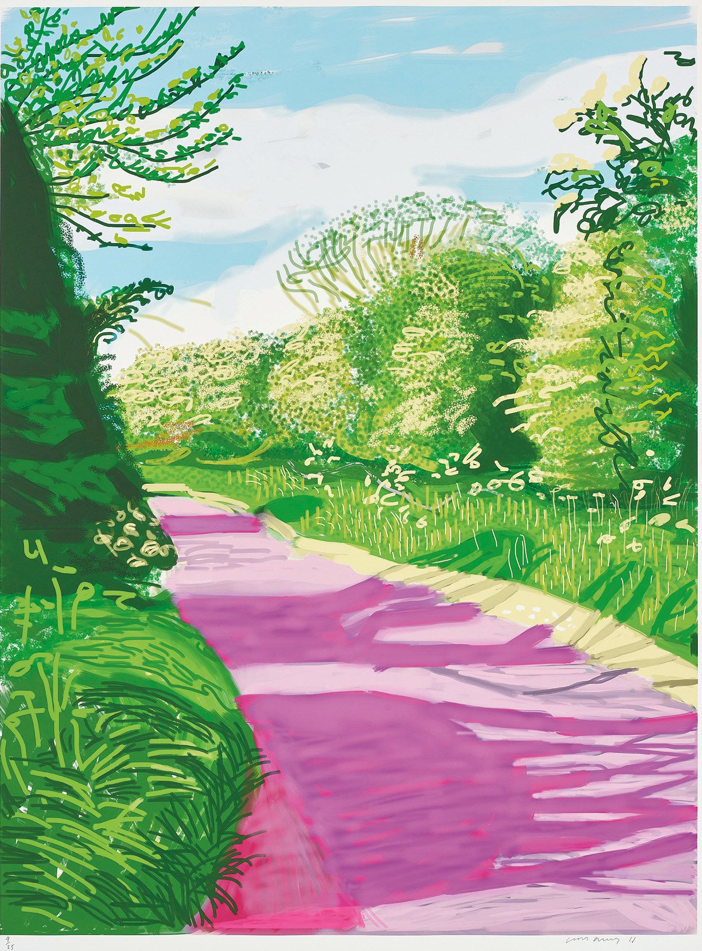 David Hockney - The Arrival of Spring in Woldgate, East Yorkshire in 2011 (twenty eleven) - 31 May, No. 2, 2011, from The ...