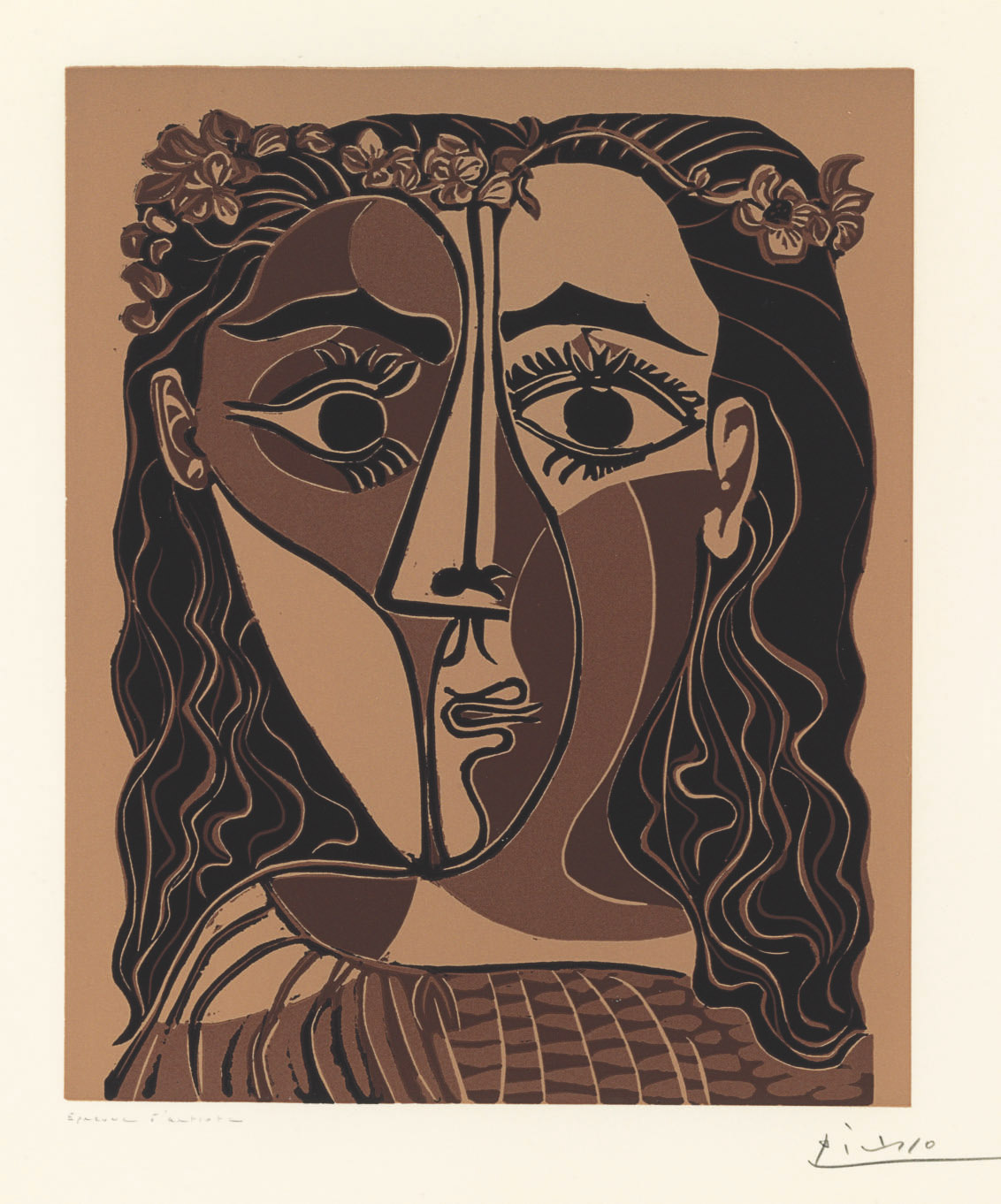 Pablo Picasso - Petite Tête de Femme couronnée
