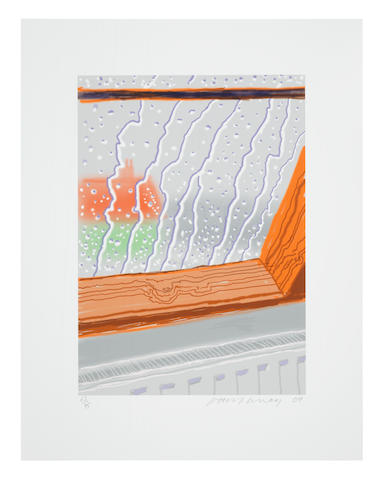 David Hockney - Rain on the Studio Window