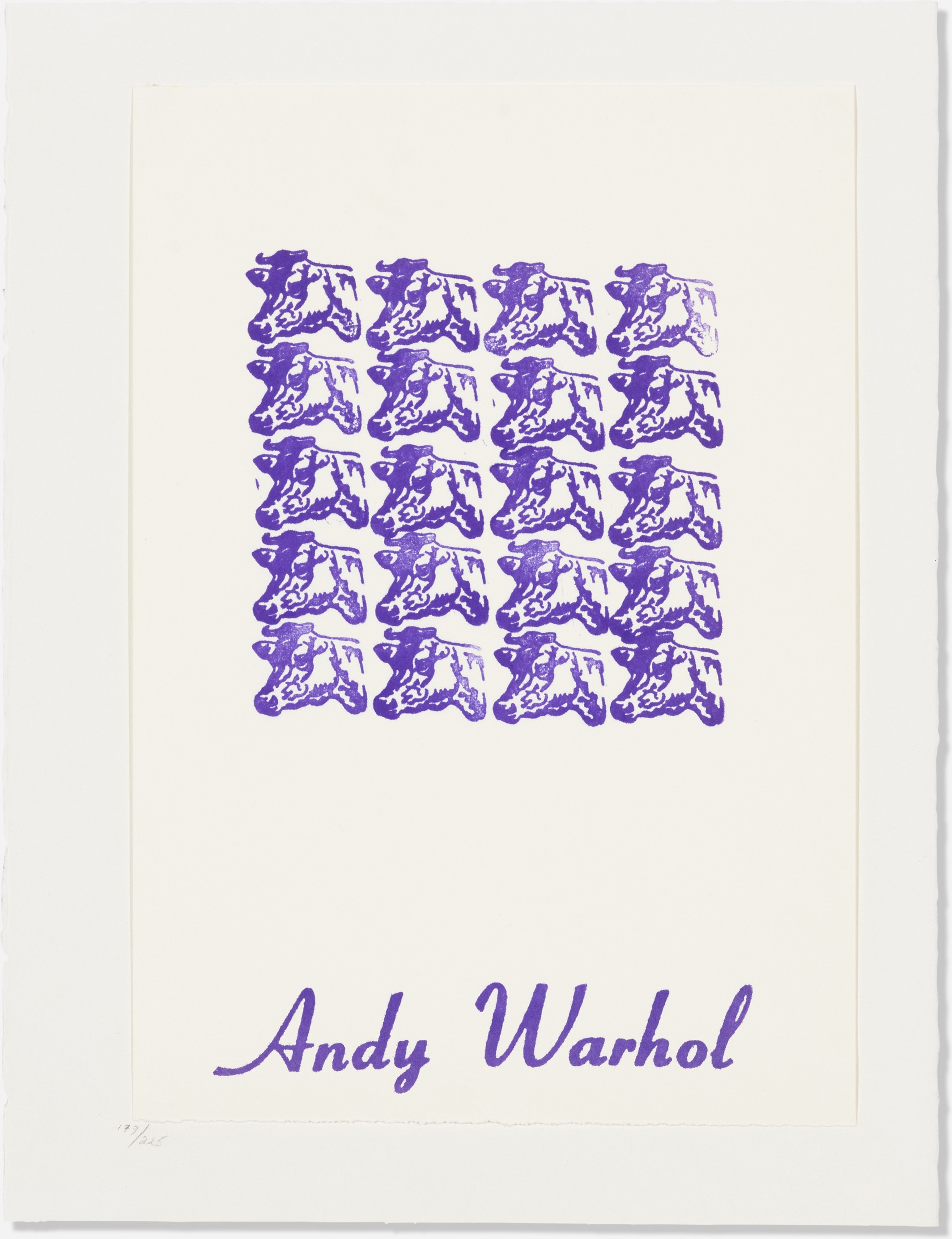 Andy Warhol - Purple Cows (from the Stamped Indelibly portfolio)