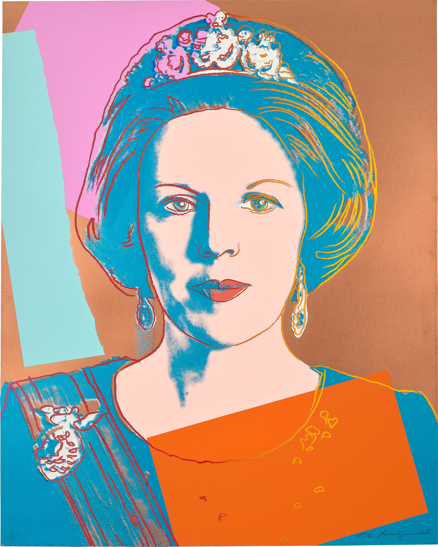 Andy Warhol - Queen Beatrix of the Netherlands, from Reigning Queens (Royal Edition) (F. & S. 338A)