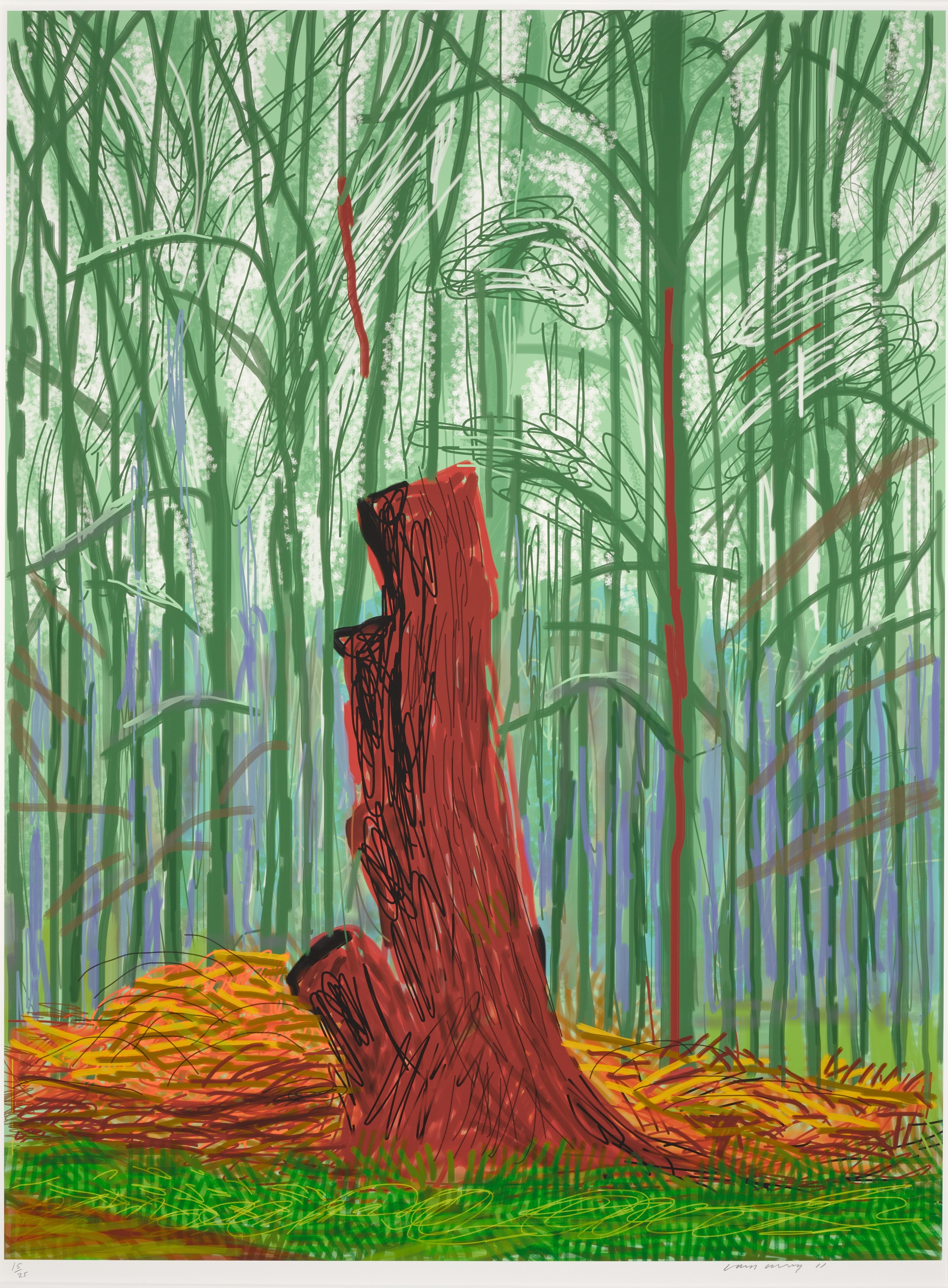 David Hockney - The Arrival of Spring in Woldgate, East Yorkshire in 2011 (twenty eleven) - 25 February