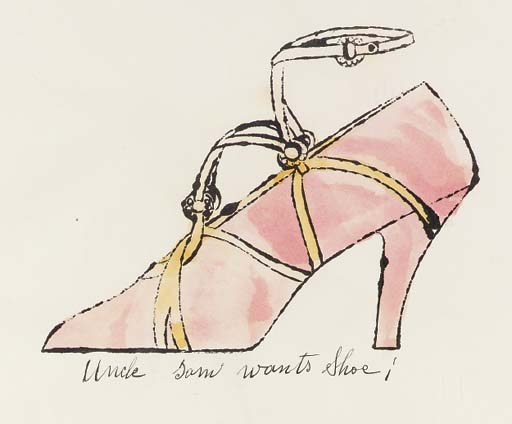 Andy Warhol - Uncle Sam wants Shoe, from A la Recherche du Shoe Perdu (Feldman & Schellmann 69A)